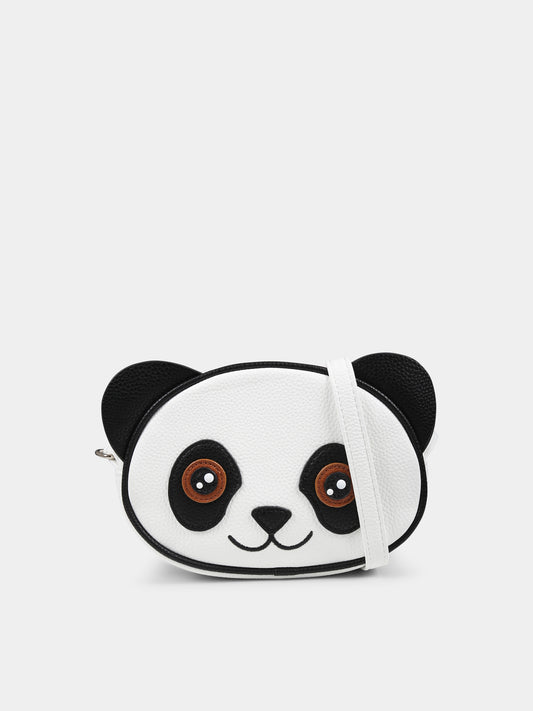 Borsa bianca per bambina con panda