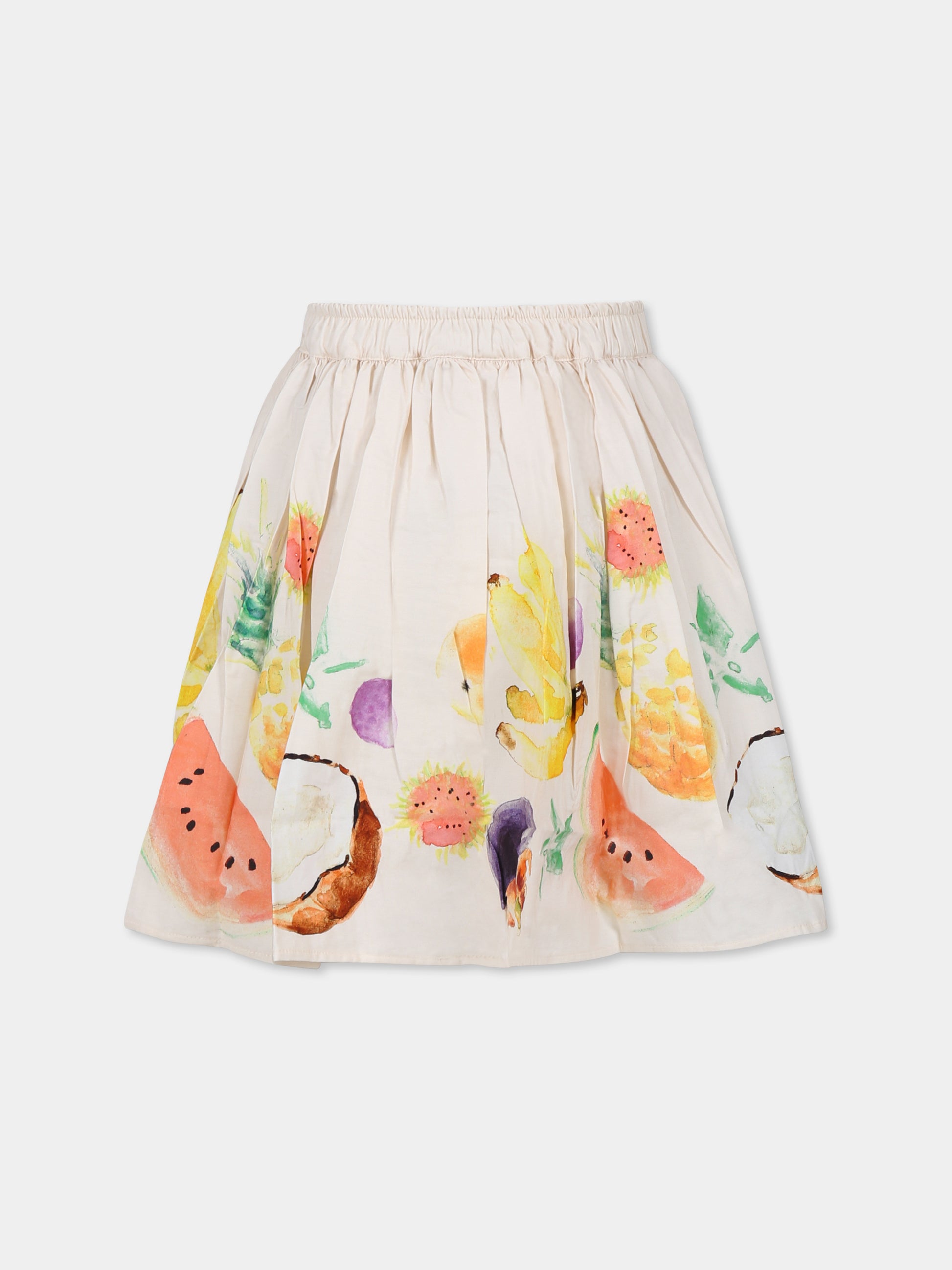 Gonna Bonnie  beige per bambina con frutta,Molo,2S25D120 3911