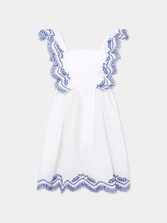 Vestito Clementine bianco per bambina con pizzo,Molo,2S25E127 5474