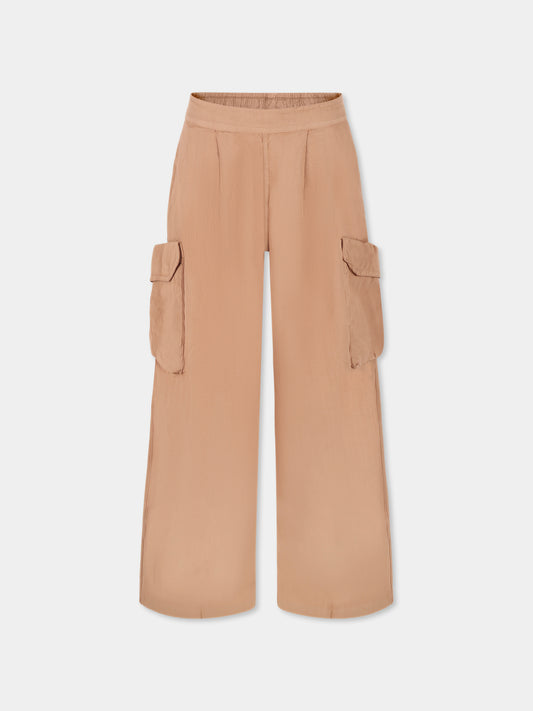 Pantaloni Audie marroni per bambina,Molo,2S25I103 5411