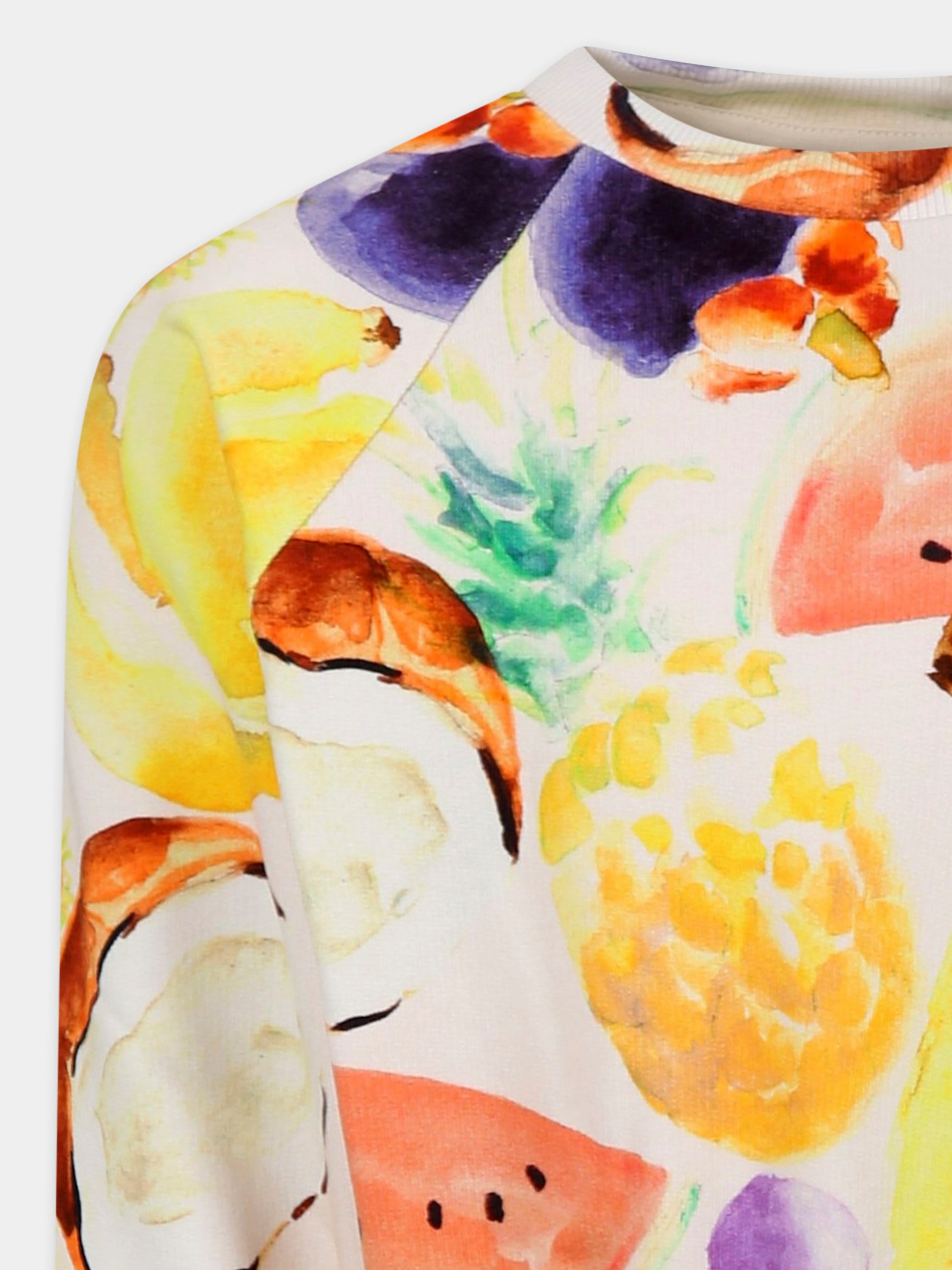 Felpa cropped Malinda multicolor per bambina con frutta,Molo,2S25J210 9264