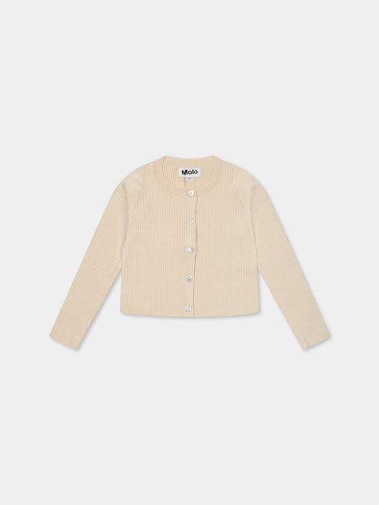 Cardigan Giselle avorio per bambina