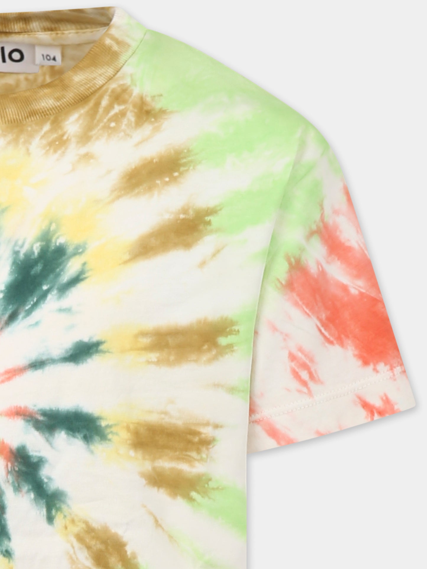 T-shirt Riley multicolor per bambini con stampa tie dye,Molo,6S25A210 9331