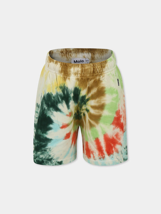 Shorts Amil multicolor per bambini con stampa tie dye