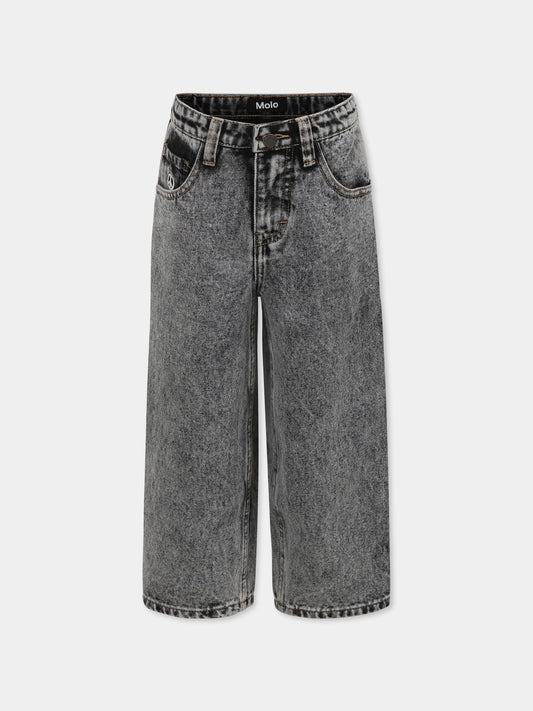 Jeans Aska grigi per bambini con simbolo della pace,Molo,6S25I108 5482