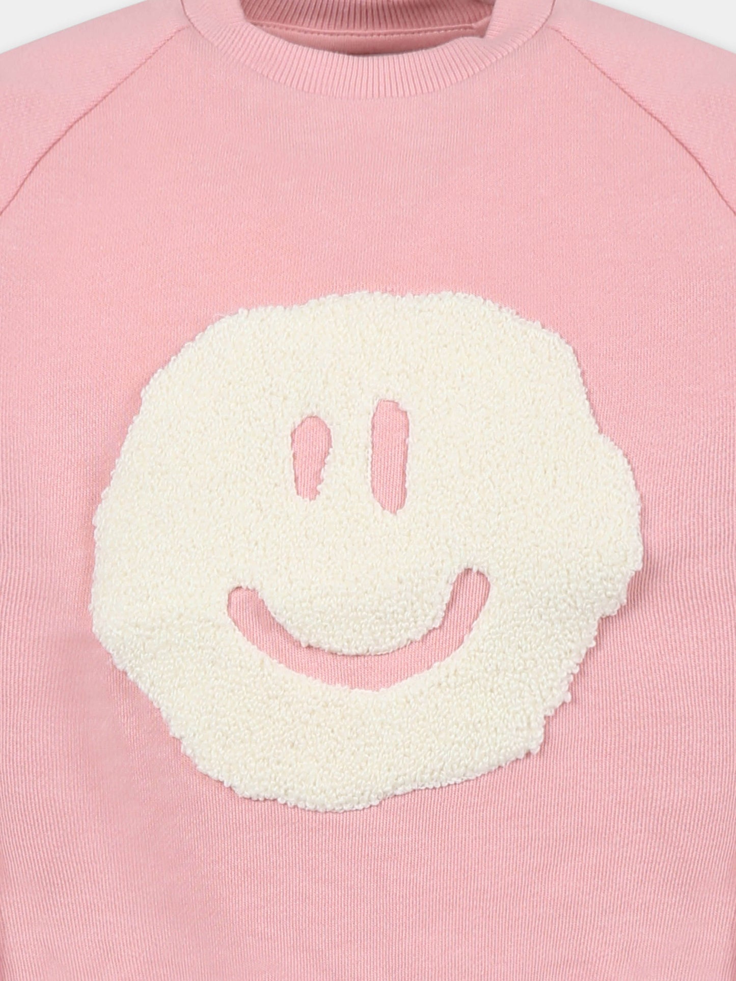 Felpa Disc rosa per bambini con smile