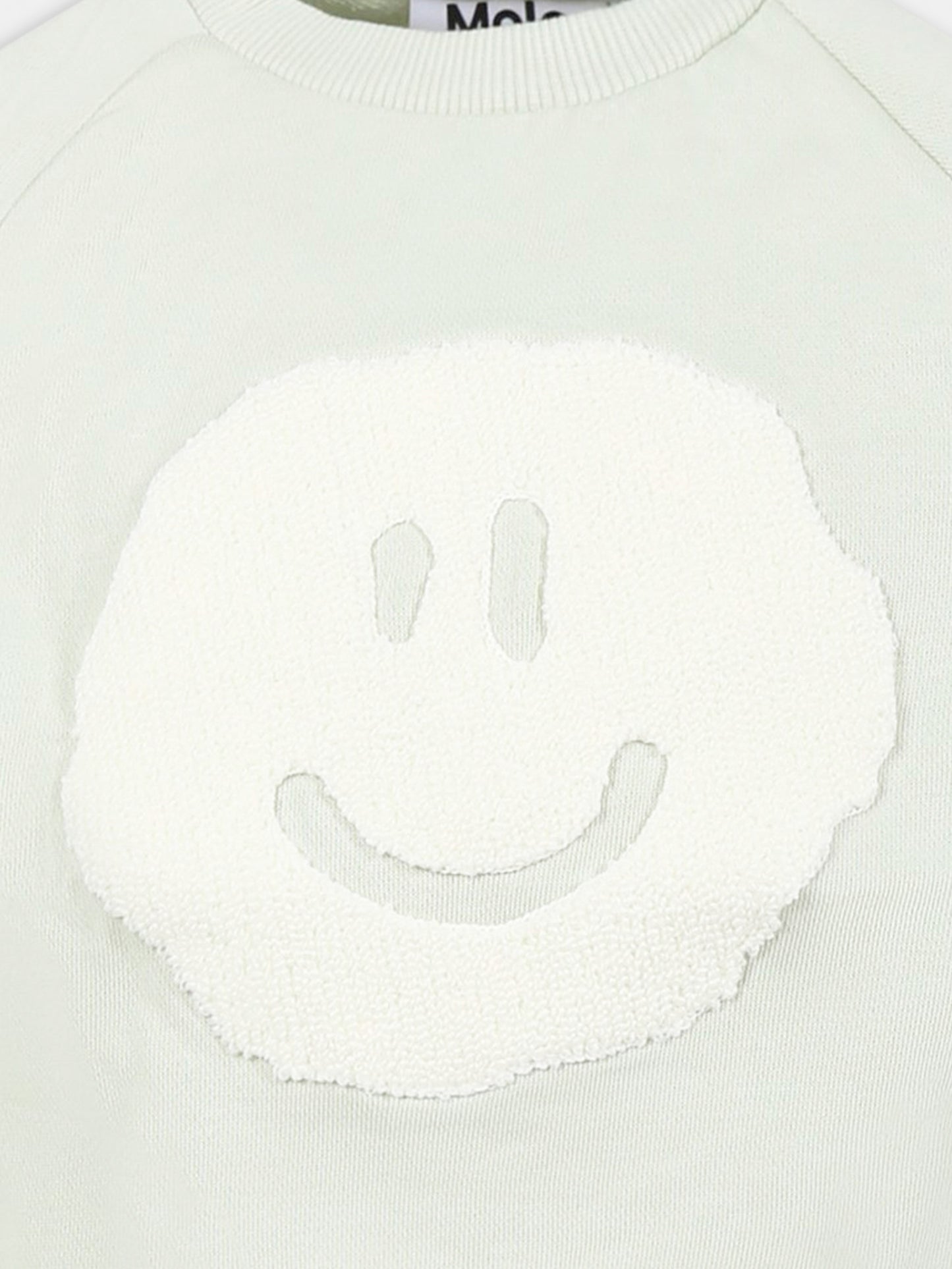 Felpa Disc verde per bambini con smile