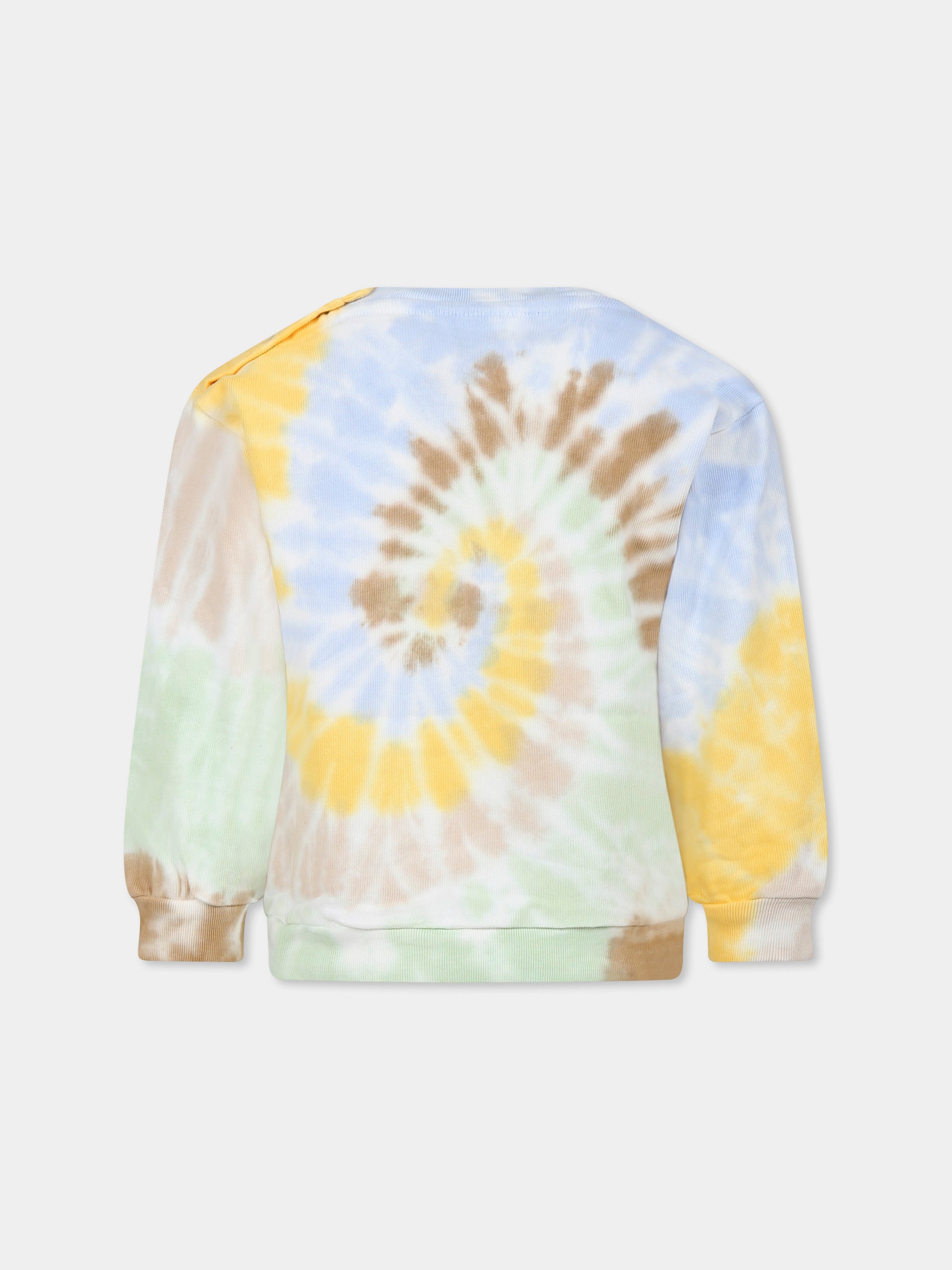 Felpa Dear multicolor per bambini con stampa tie dye,Molo,6S25J204 9309