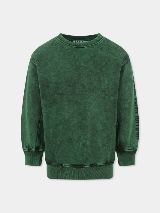 Felpa Magni verde per bambini,Molo,6S25J206 5484