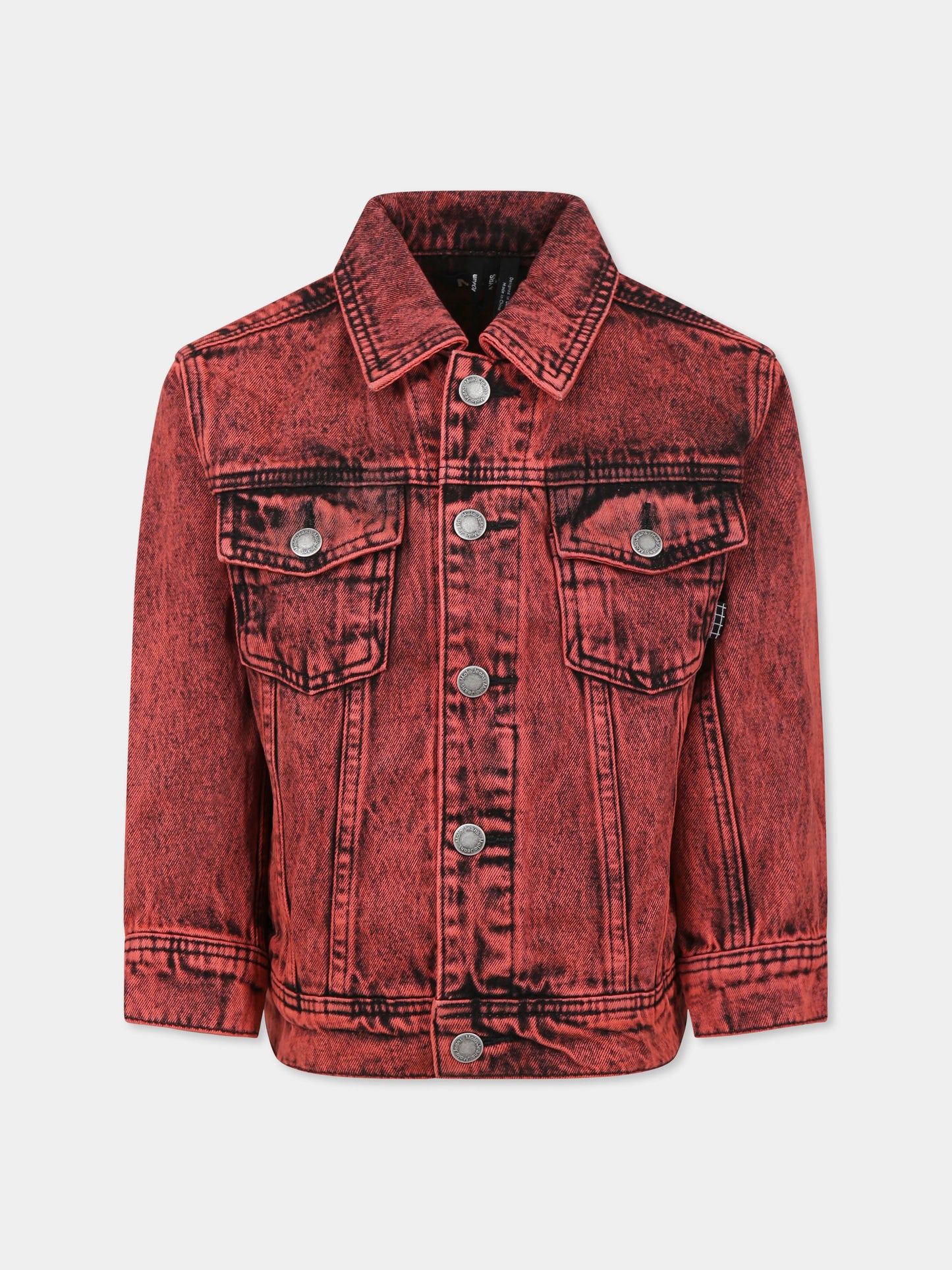 Giubbotto di jeans Honore rosso per bambini,Molo,5S25M301 5477