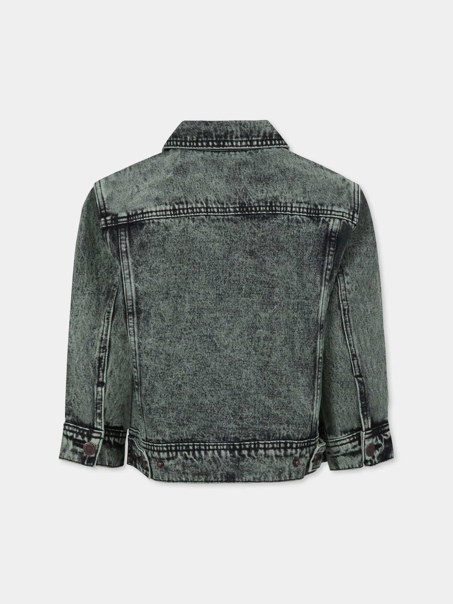 Giubbotto di jeans Honore verde per bambini,Molo,5S25M301 5478