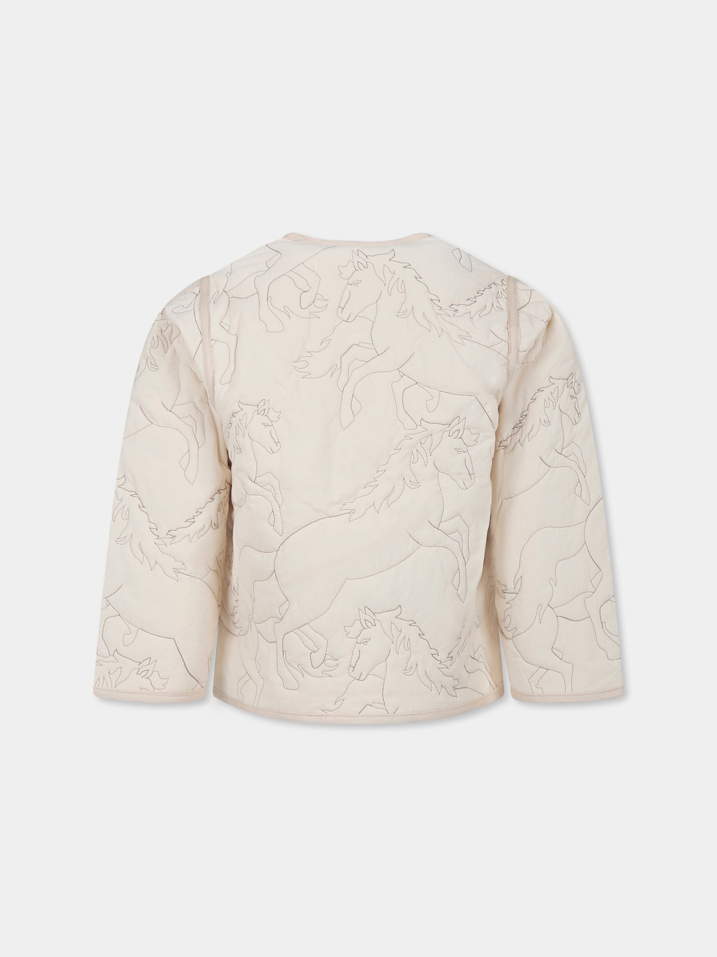 Piumino Holley avorio per bambina con cavalli,Molo,5S25M602 5410