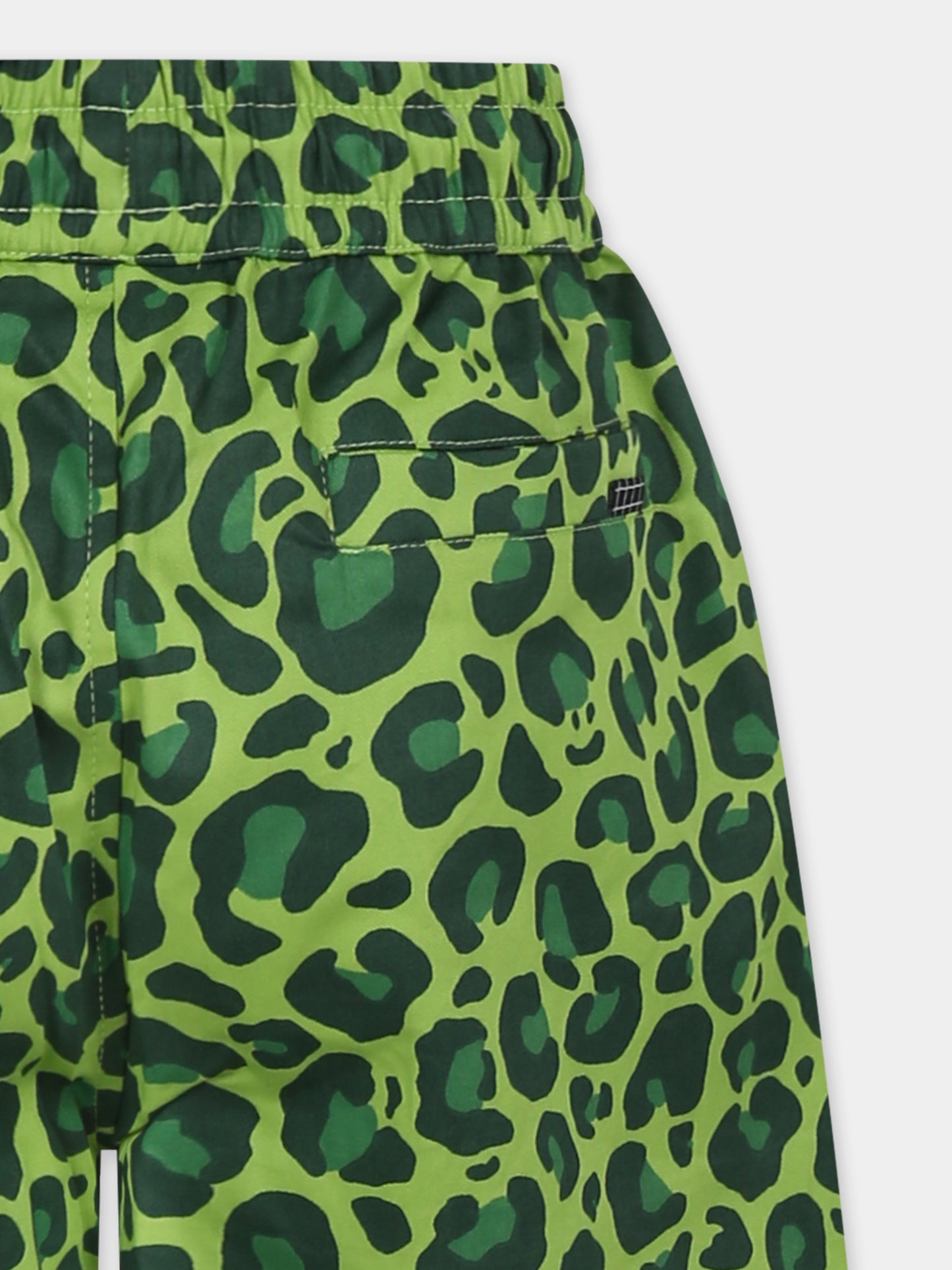 Shorts Avart verdi per bambino con stampa maculata,Molo,1S25H106 9281