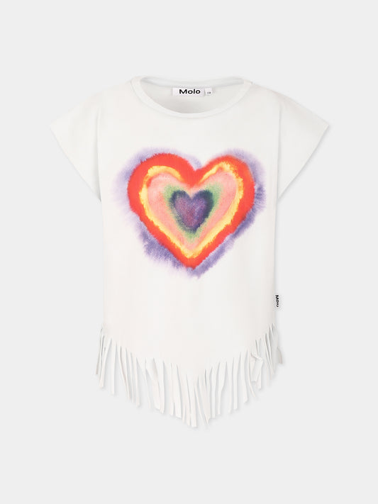 Top Rassita celeste per bambina con cuore,Molo,2S25A101 3789