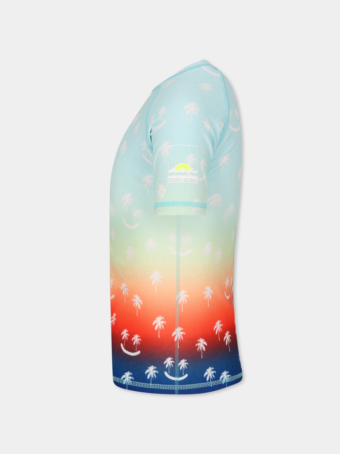 T-shirt Anti-Uv Neptune multicolor per bambino con smile all over,Molo,8S25P203 3805