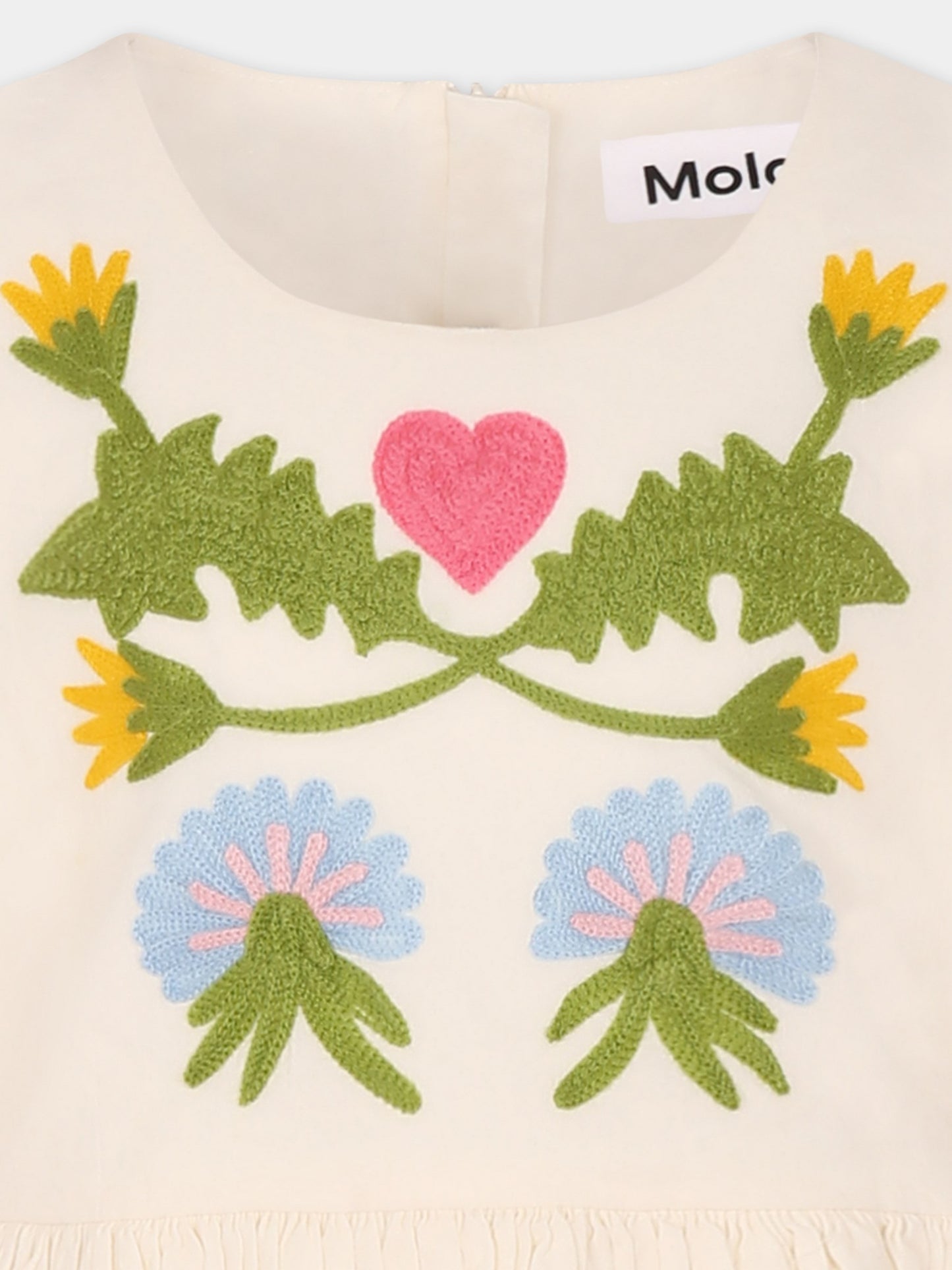 Vestito Carlin avorio per bambina con fiori,Molo,2S25E150 3995
