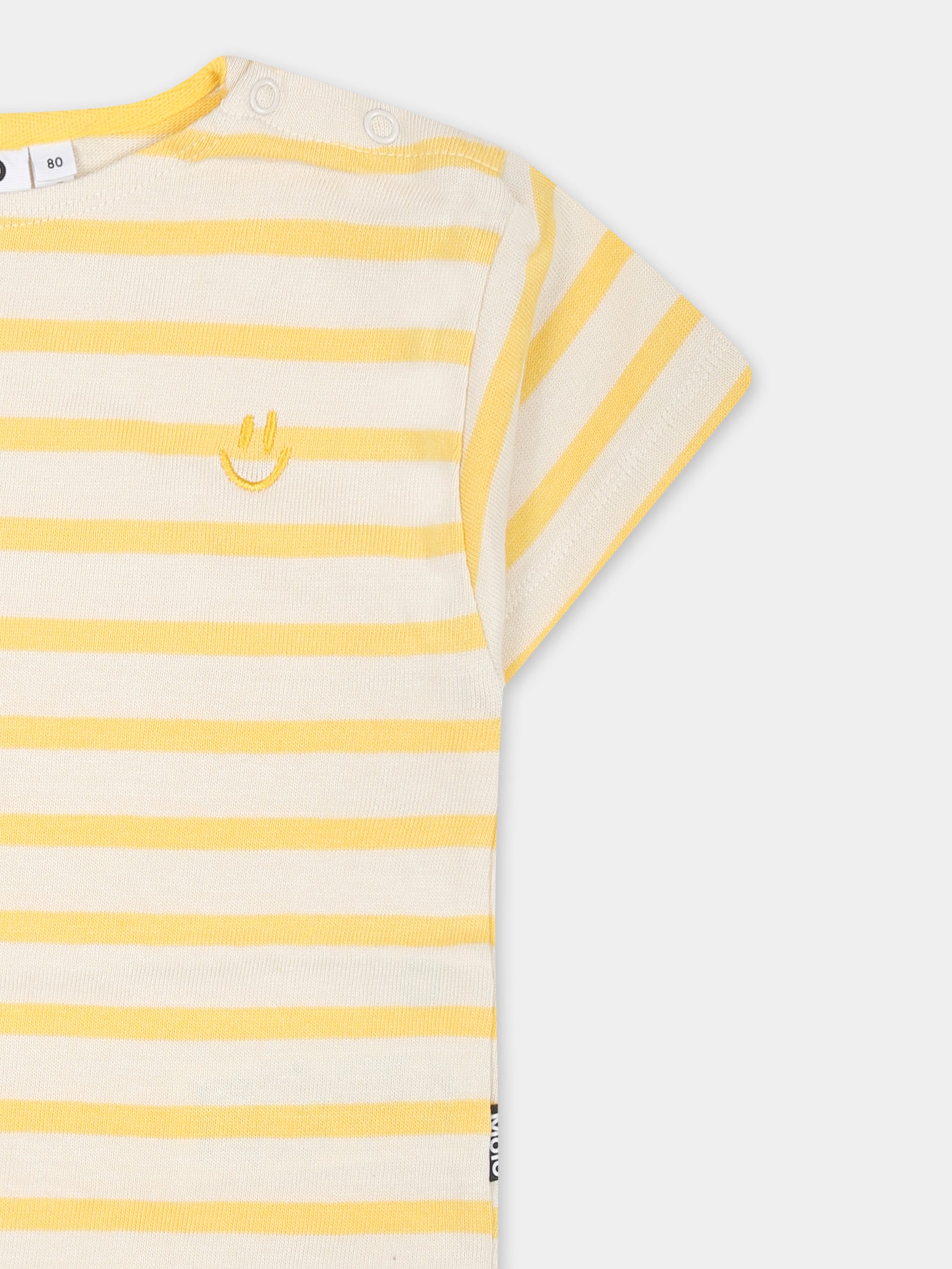 T-shirt Elvor avorio per neonato con smile,Molo,6S25A205 9314