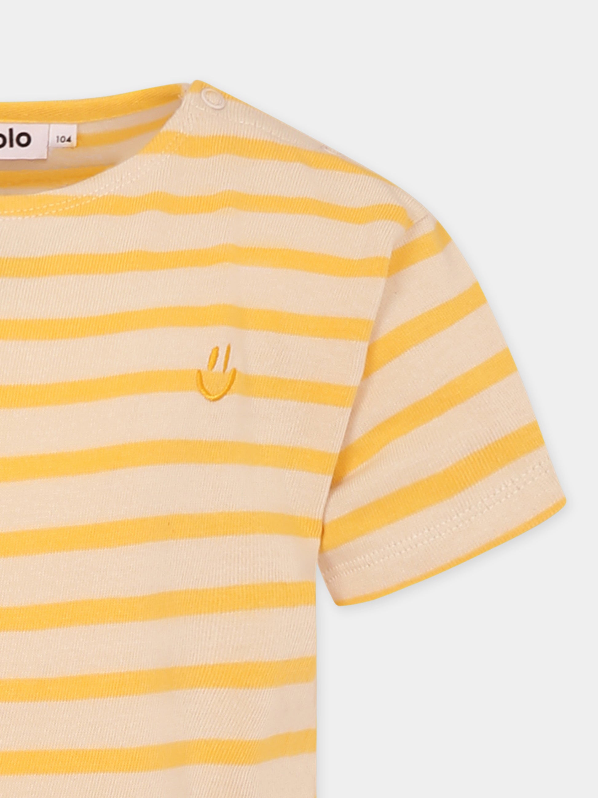 T-shirt Elvor avorio per bambino con smile,Molo,6S25A205 9314