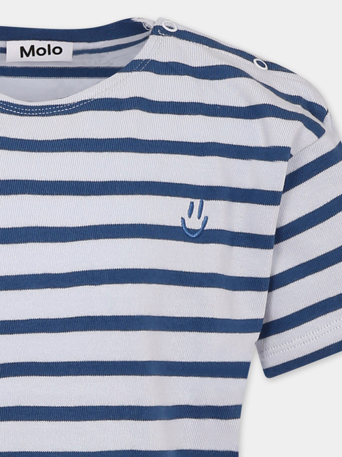 T-shirt Elvor celeste per bambino con smile,Molo,6S25A205 9313