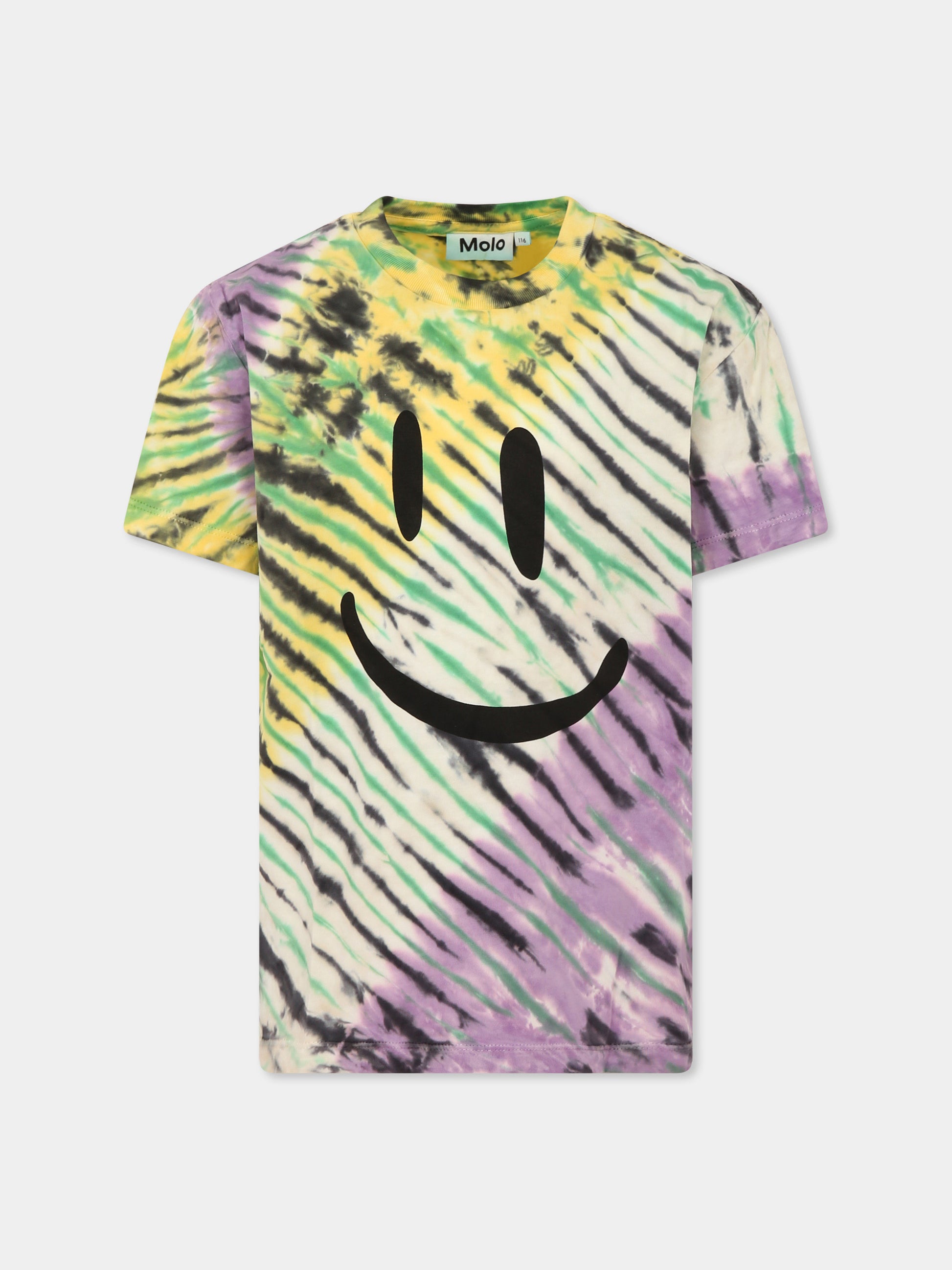 T-shirt multicolor per bambini con smile,Molo,6S25A215 4842