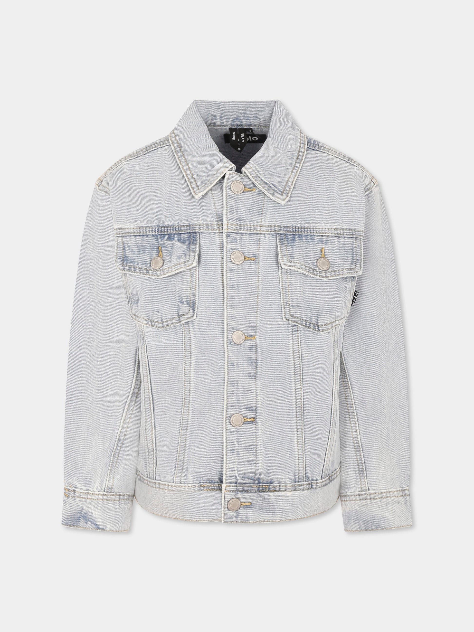 Giubbotto di jeans Honore denim per bambini con banana,Molo,5S25M301 5480