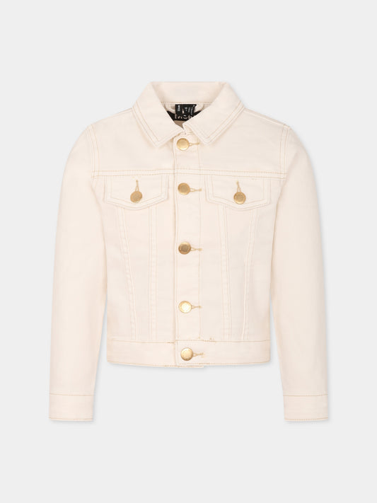 Giubbotto di jeans Heidi avorio per bambini,Molo,5S25M304 5474