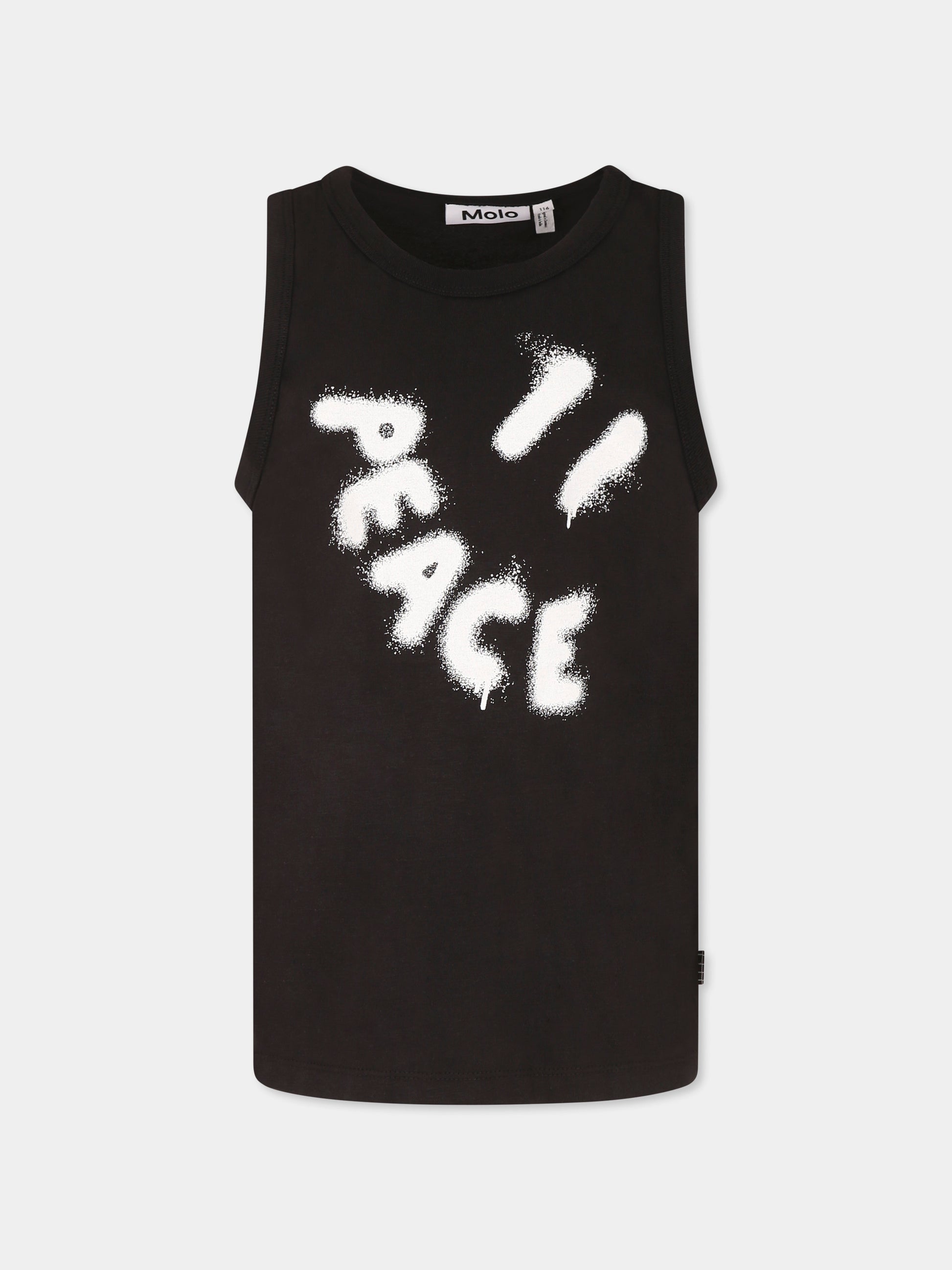 Canotta Rave nera per bambino con scritta,Molo,1S25A101 0099