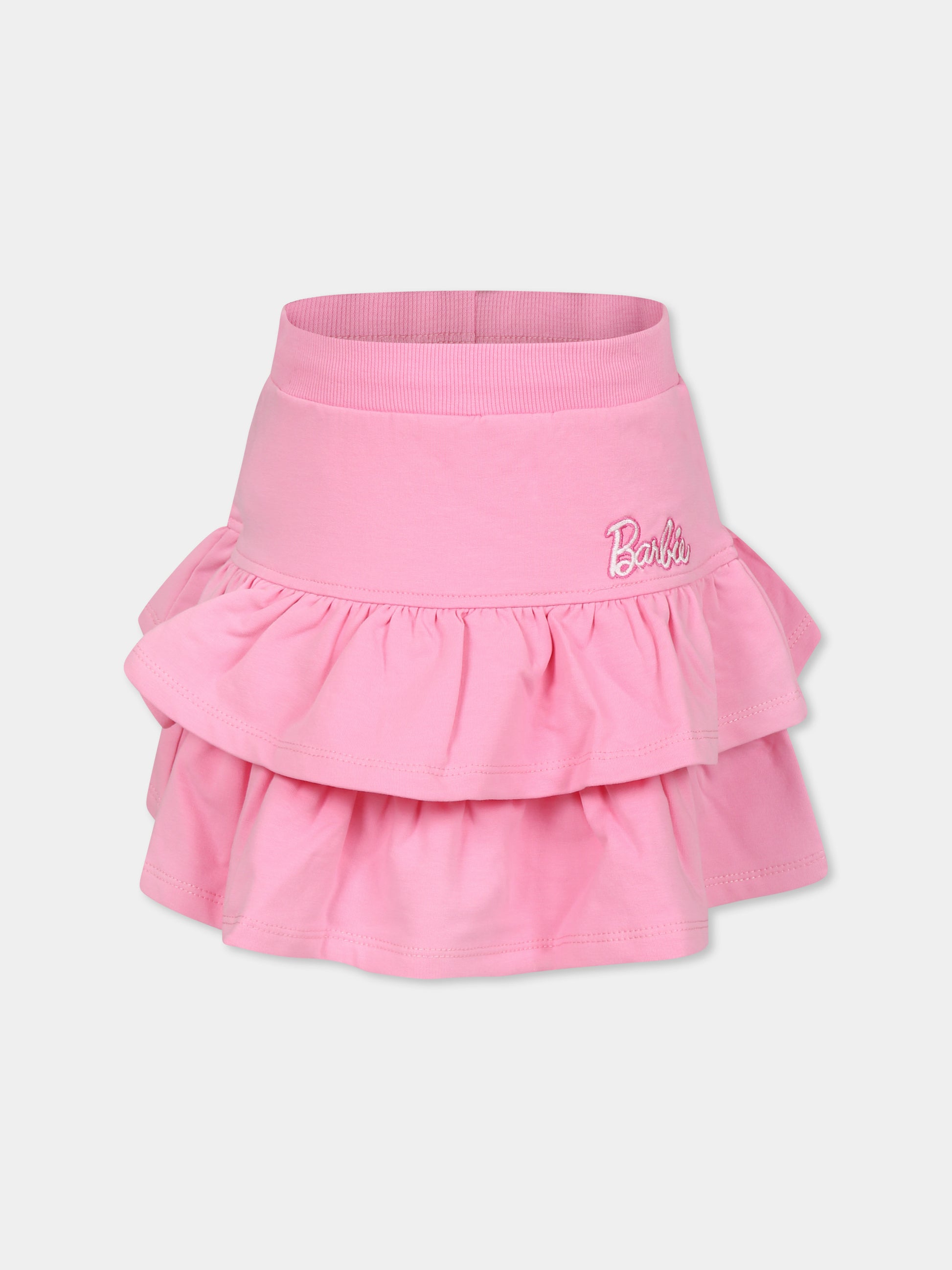 Gonna rosa per bambina con scritta Barbie,Monnalisa,19D720 4017 0093