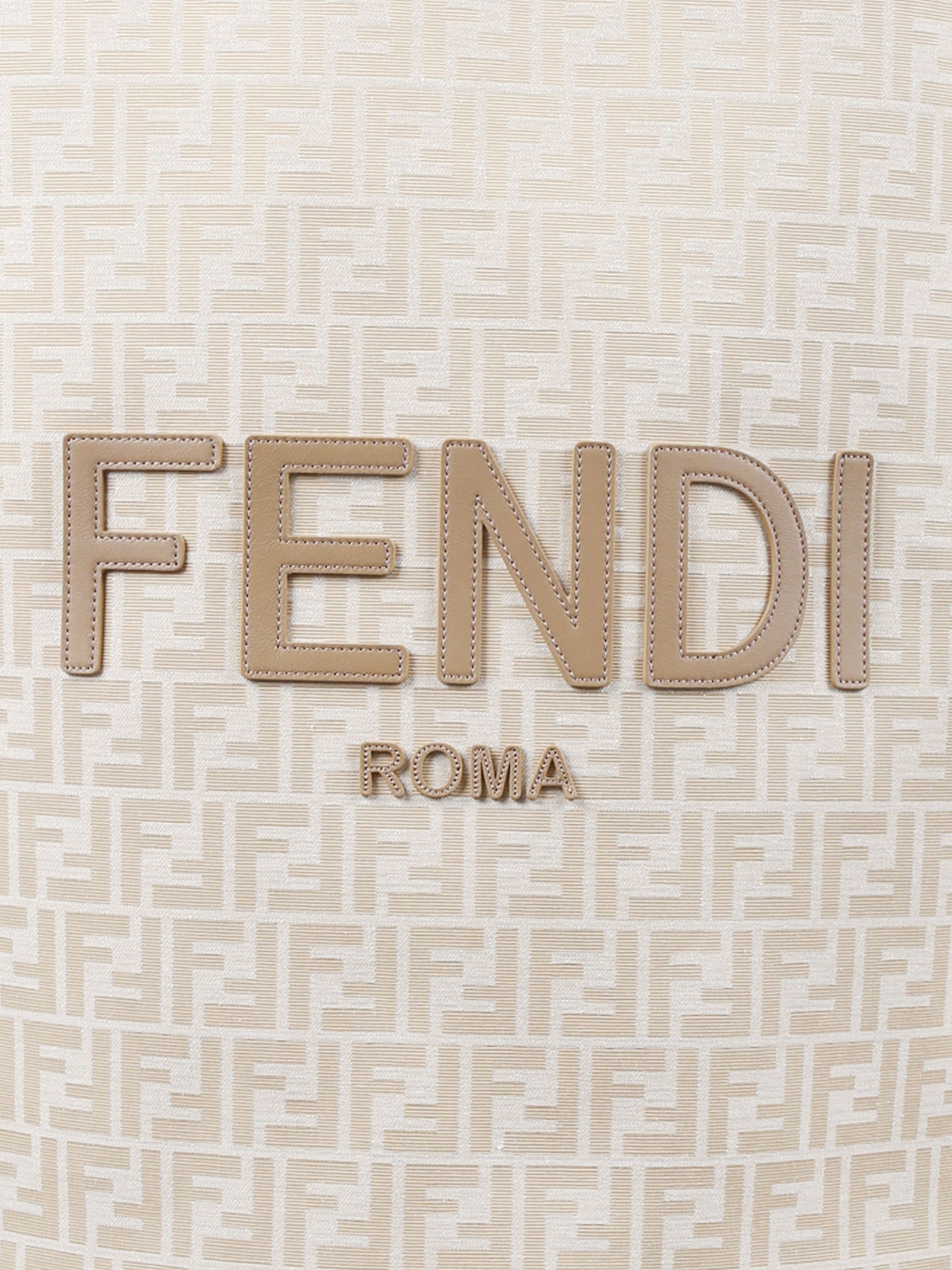 Sacca porta giochi beige per neonati con logo Fendi