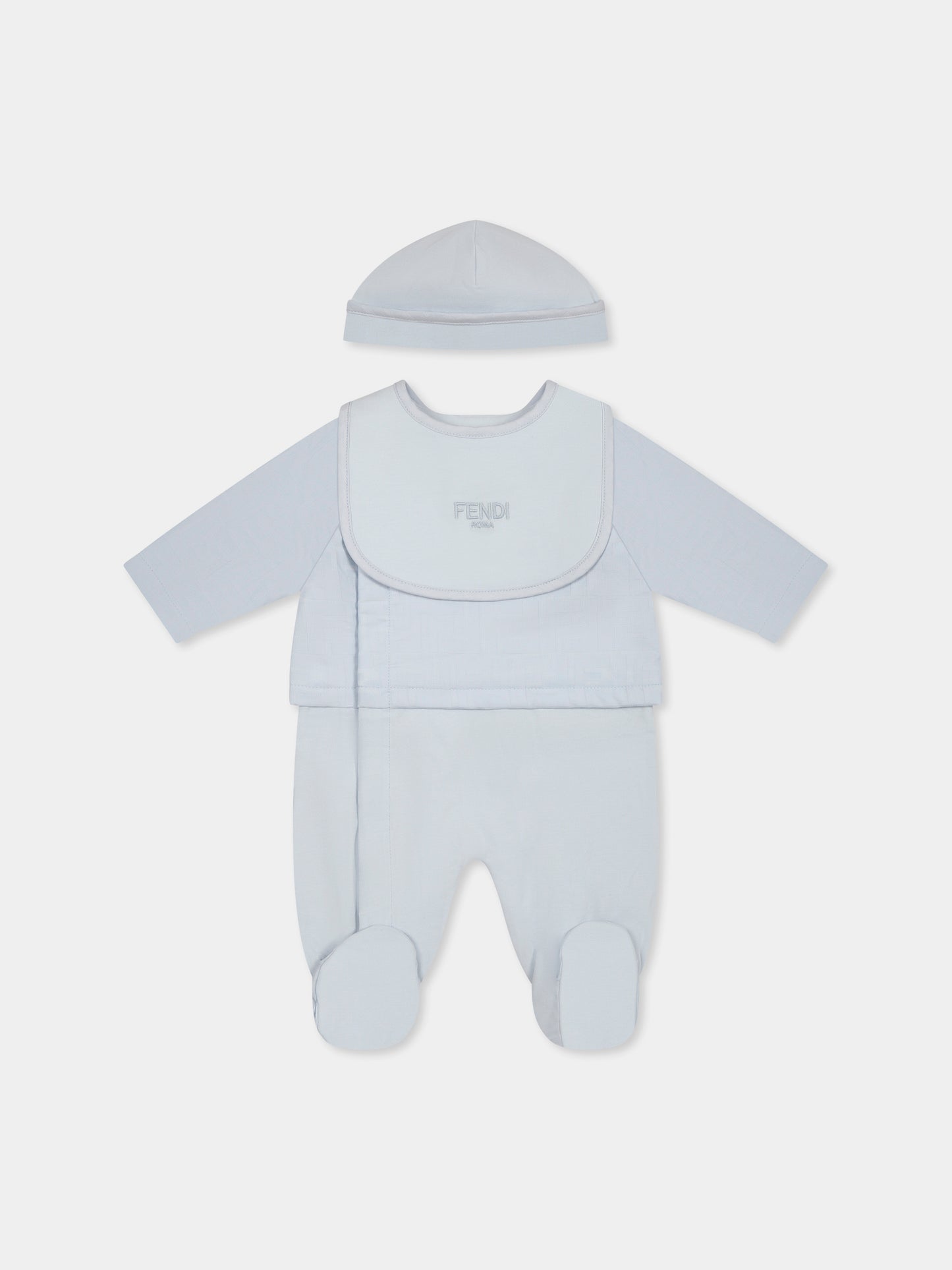 Set tutina celeste per neonato con FF
