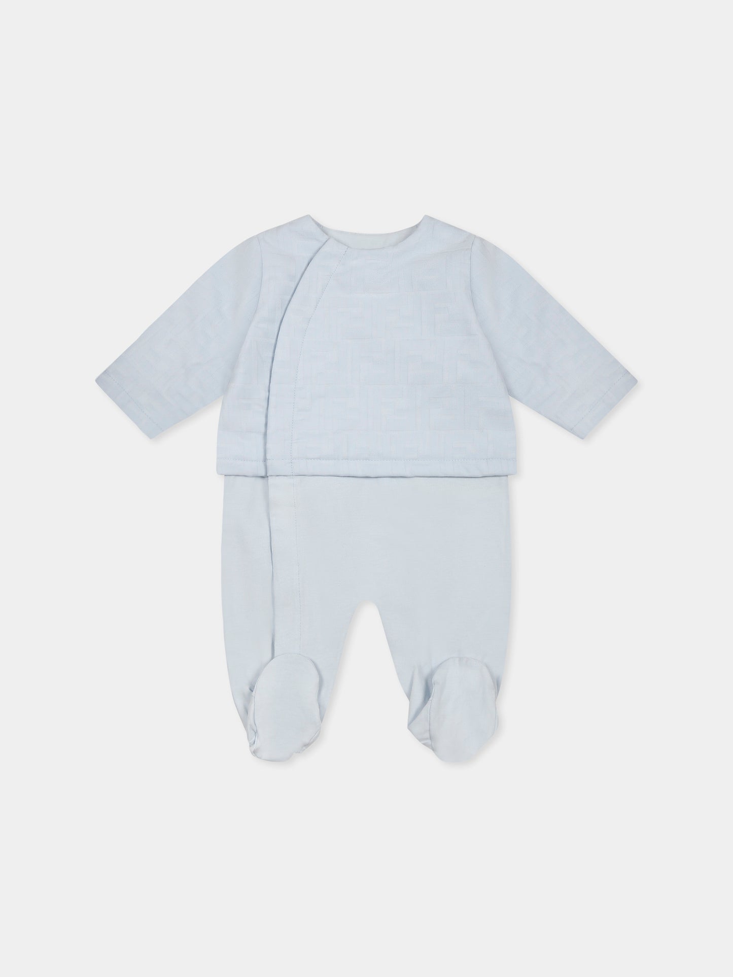 Set tutina celeste per neonato con FF