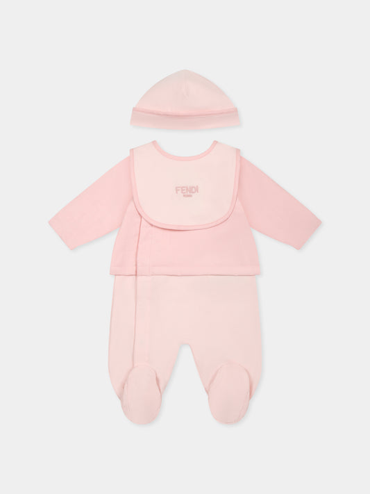 Set tutina rosa per neonata con FF