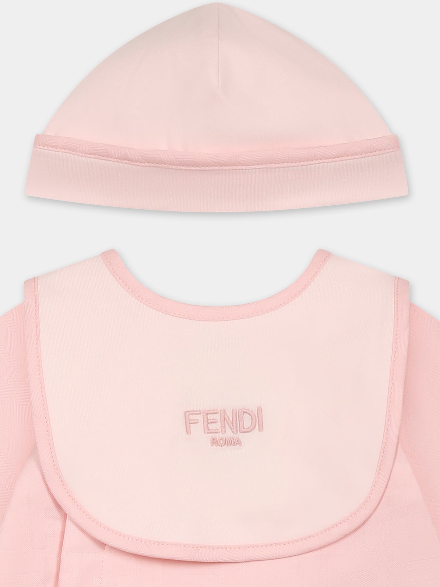 Set tutina rosa per neonata con FF