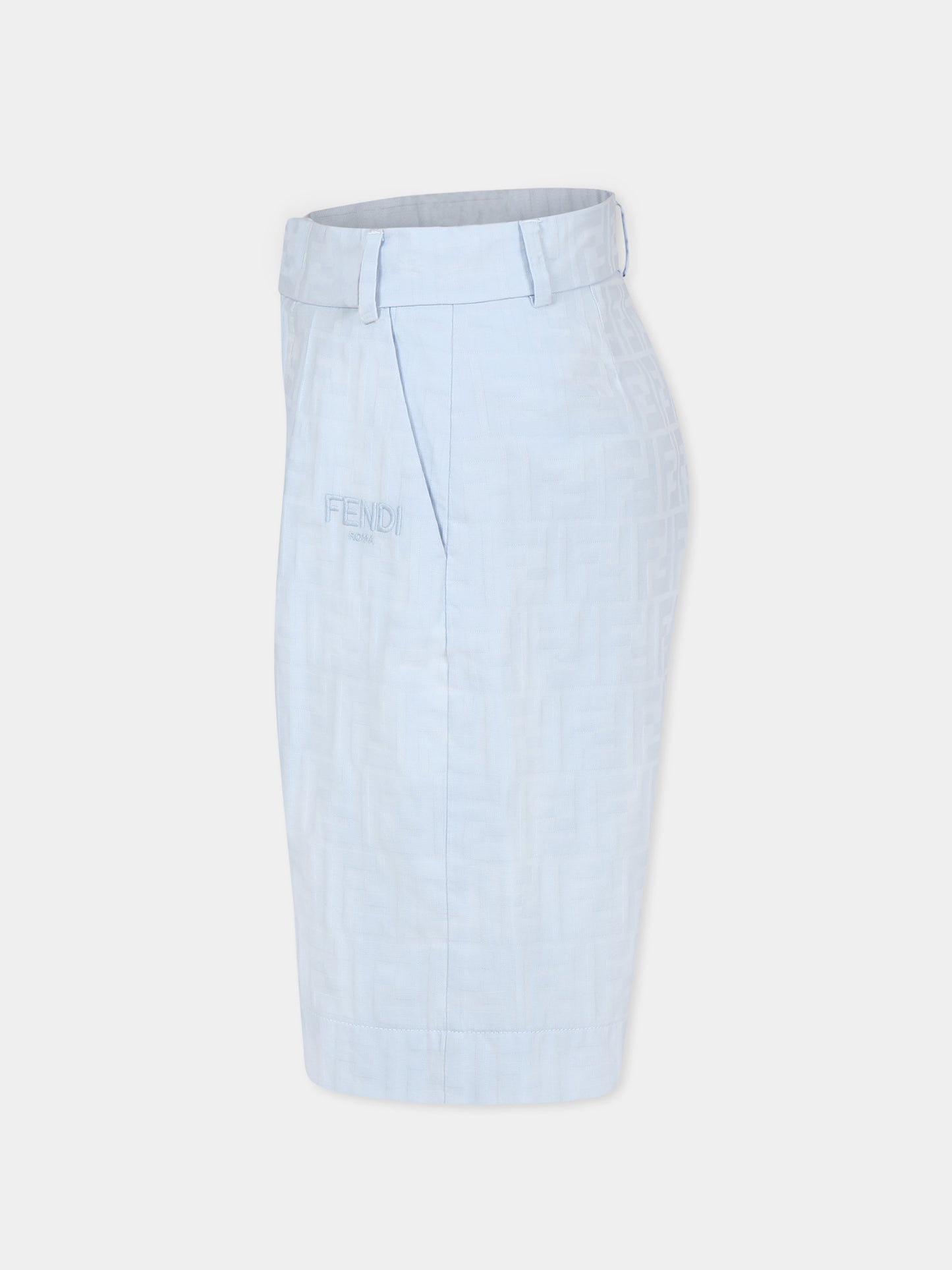 Shorts celesti per bambino con FF