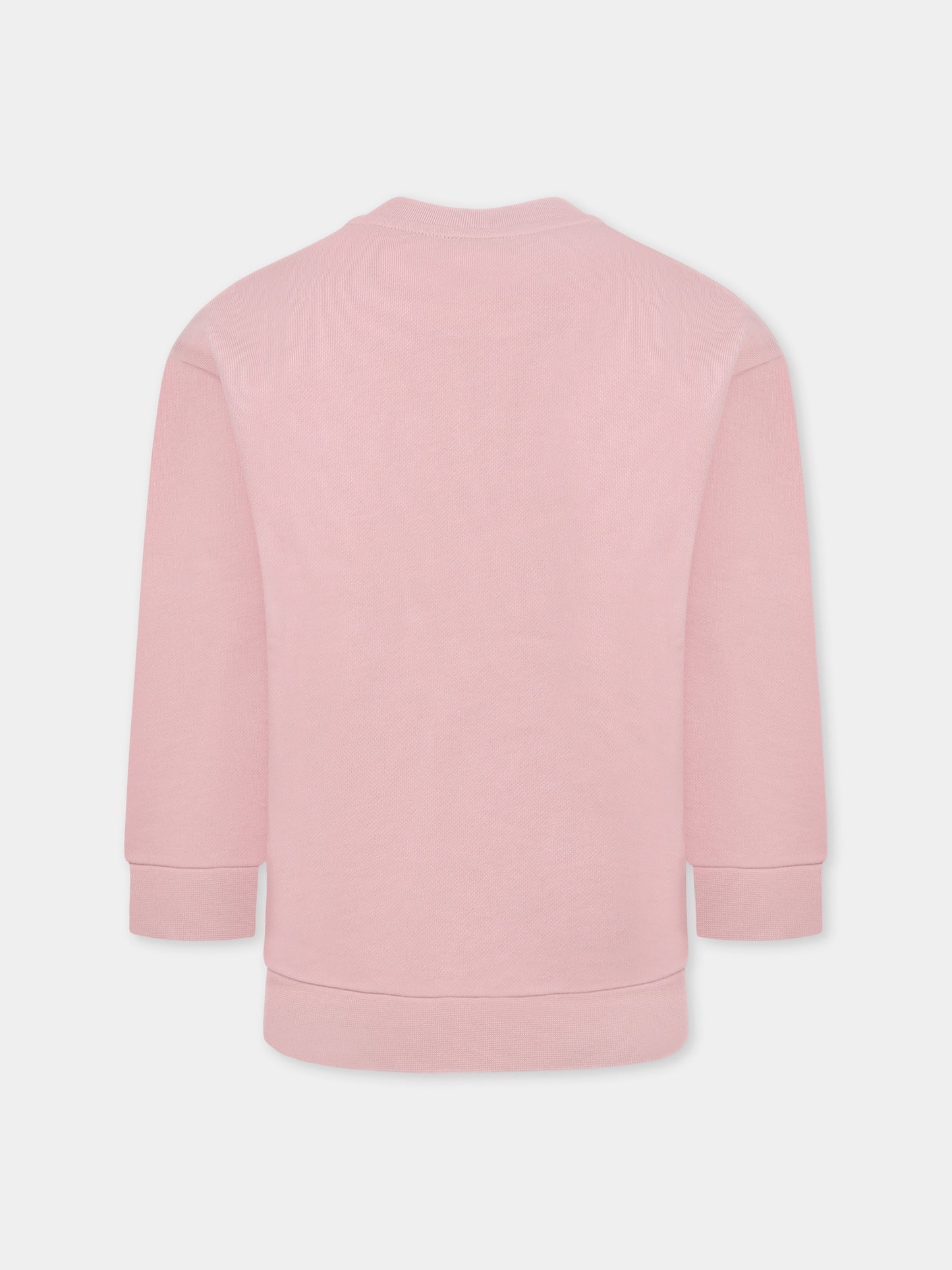 Felpa rosa per bambina con logo