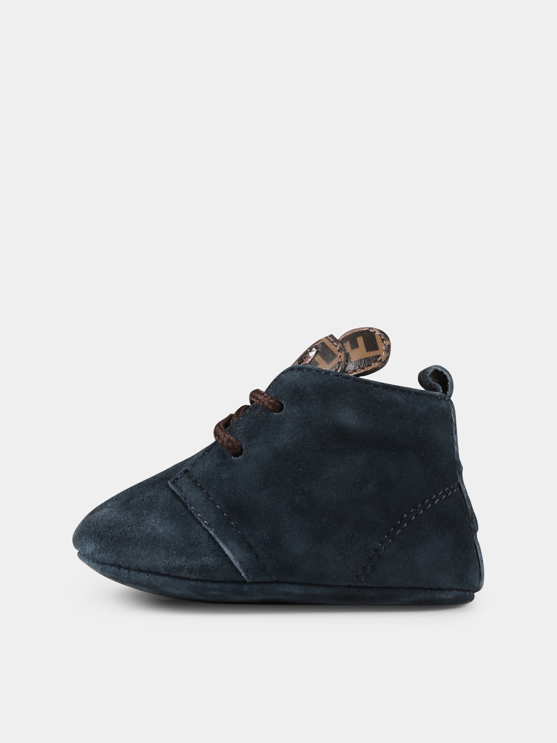 Stringate blu per neonato con orsetto Fendi,Fendi Kids,BMR090 AJZQ F0D27
