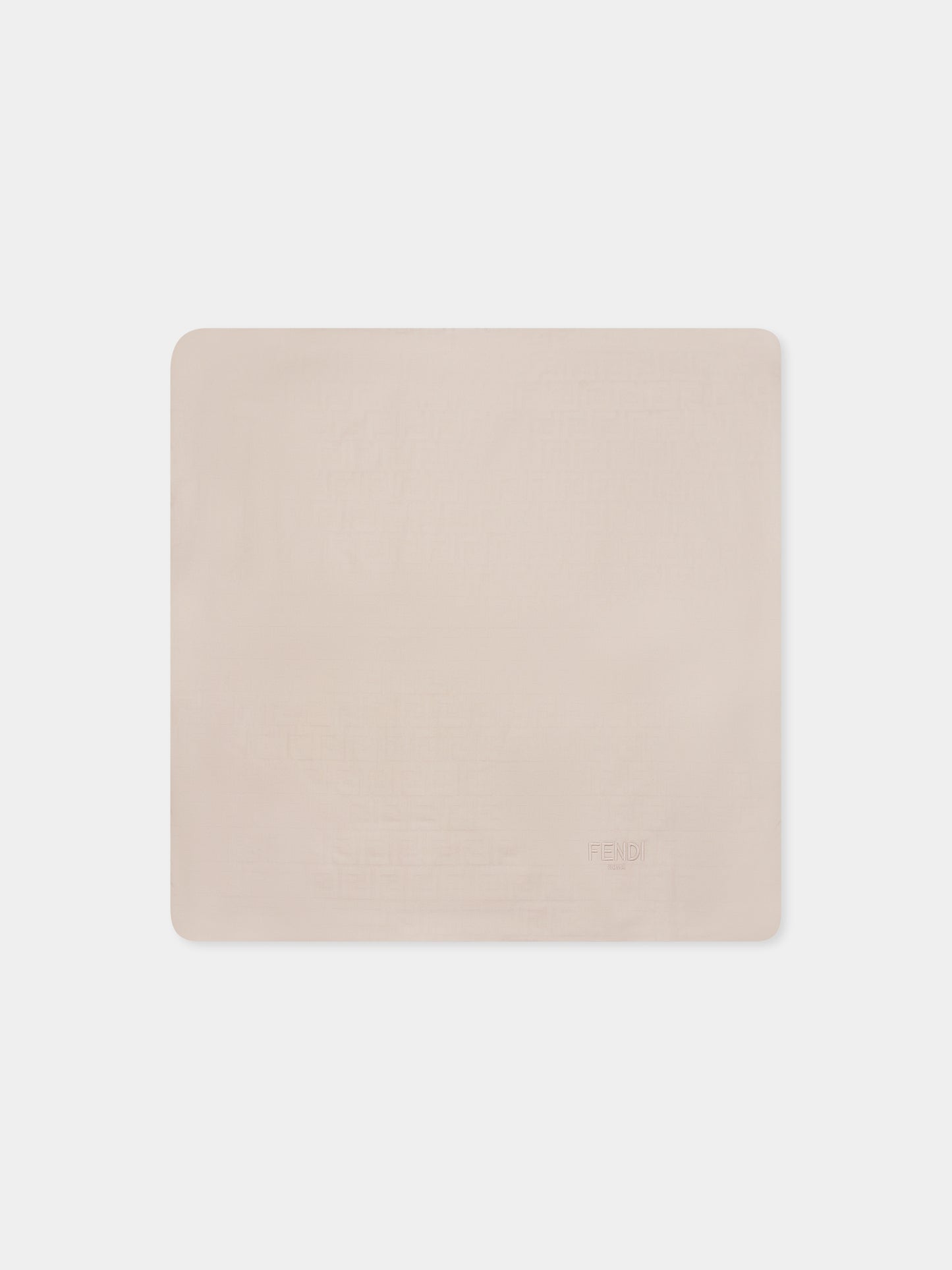 Coperta beige per neonati con FF