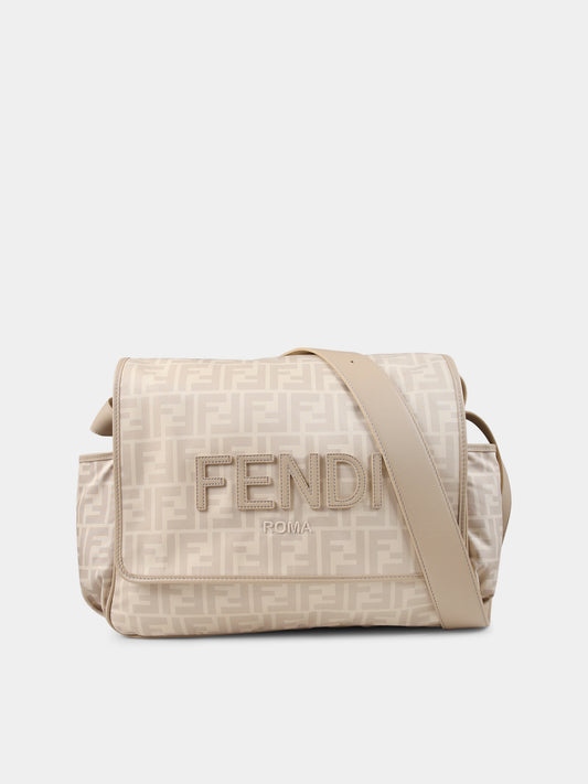 Borsa mamma beige per neonati con FF,Fendi Kids,7VB020 ARDI F1734