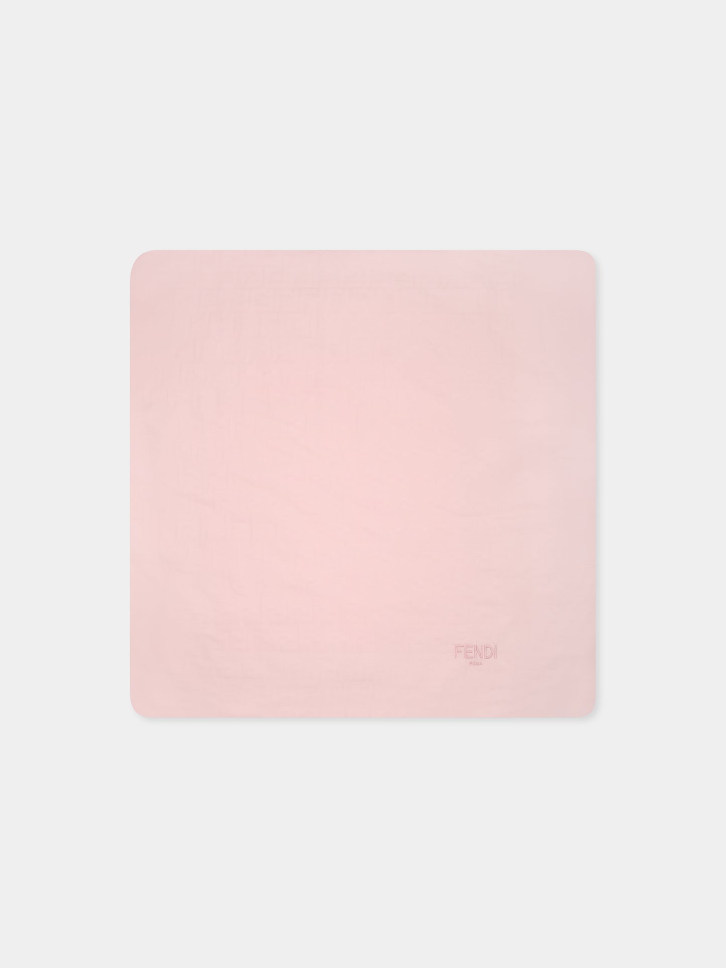 Coperta rosa per neonata con FF