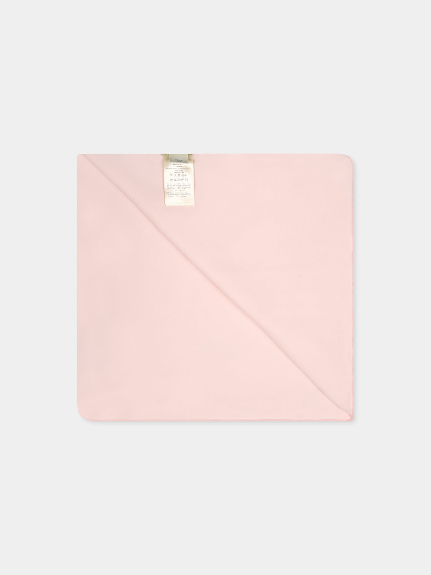 Coperta rosa per neonata con FF