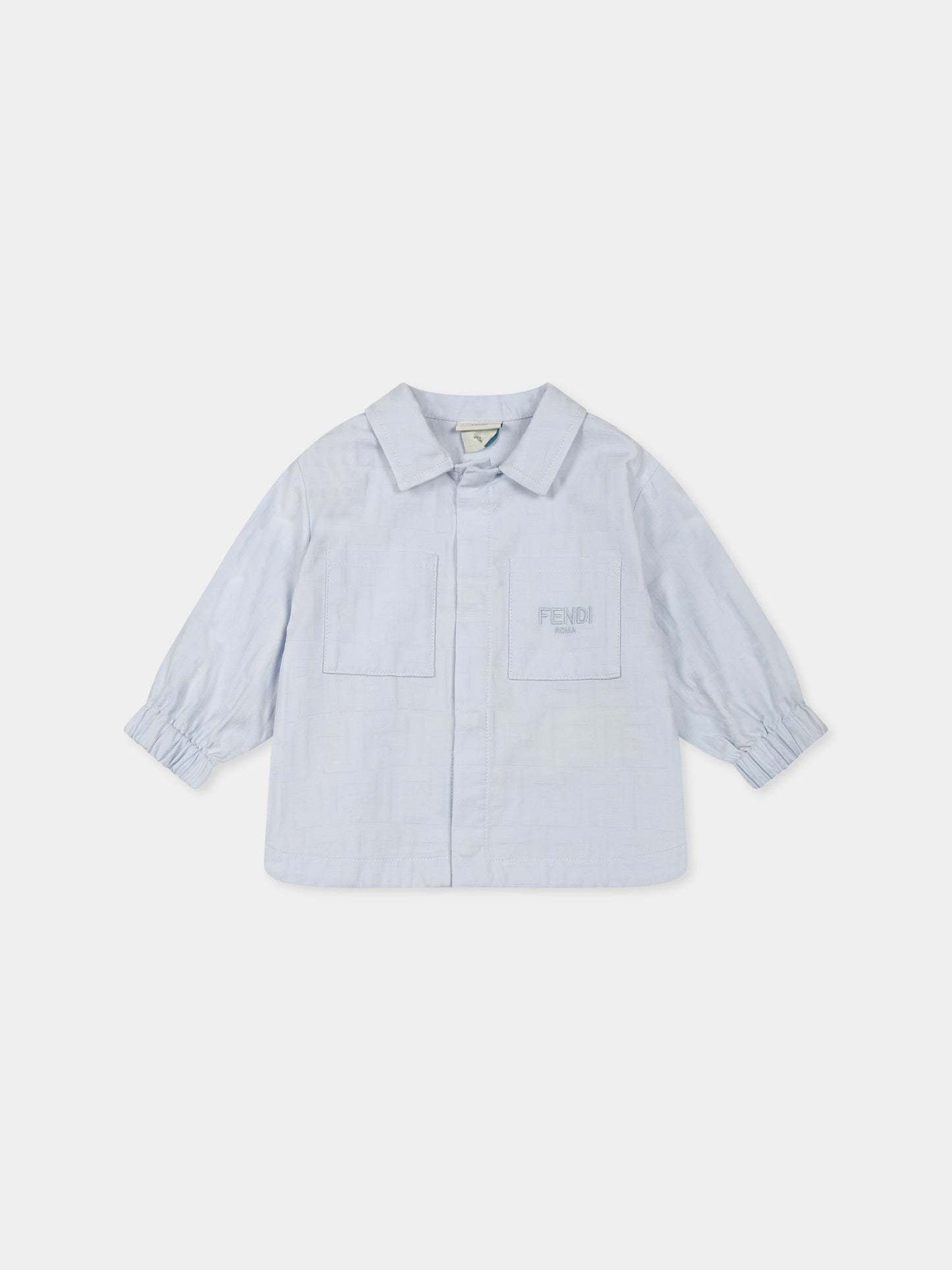 Giacca celeste per neonato con FF