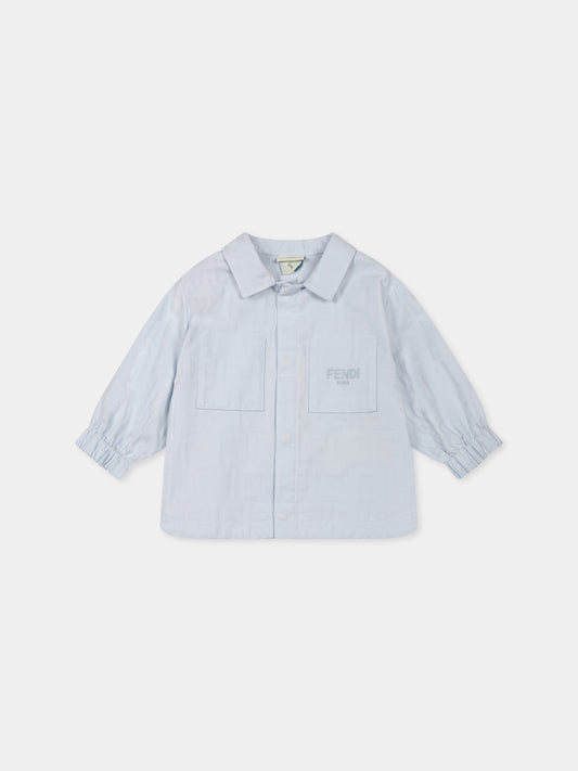 Giacca celeste per neonato con FF