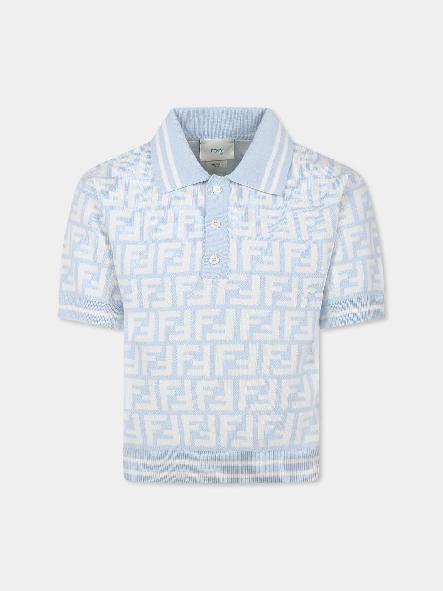 Polo celeste per bambino con FF