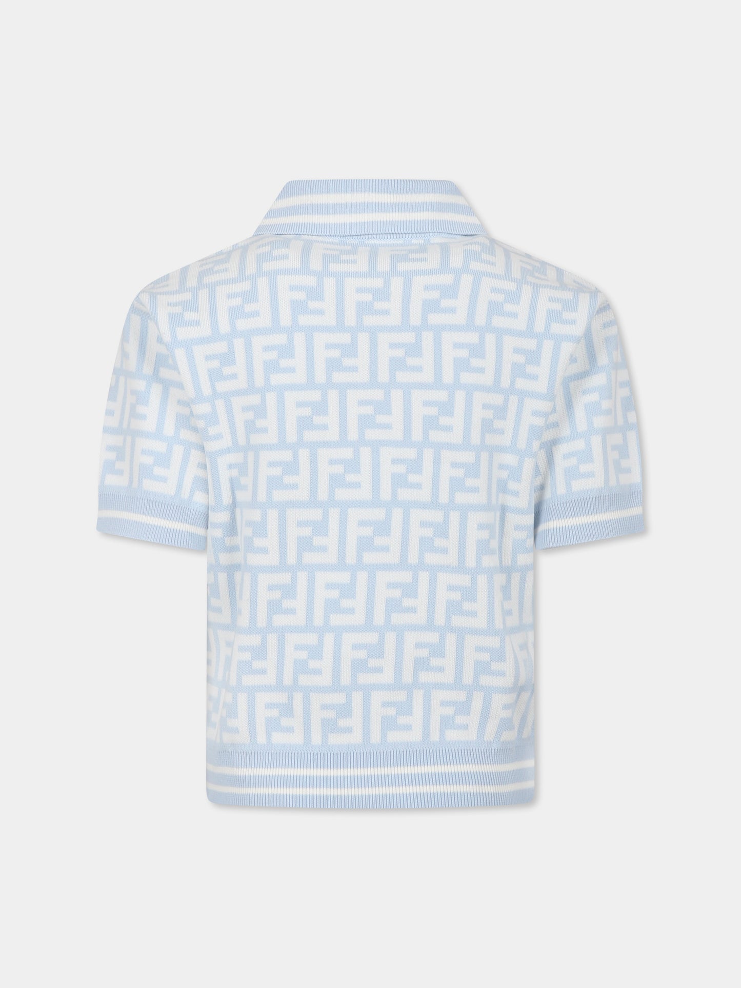 Polo celeste per bambino con FF