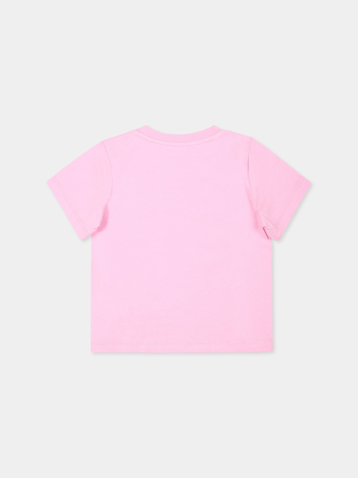 T-shirt rosa per neonata con sole,Stella Mccartney Kids,TU8121 Z0434 50G