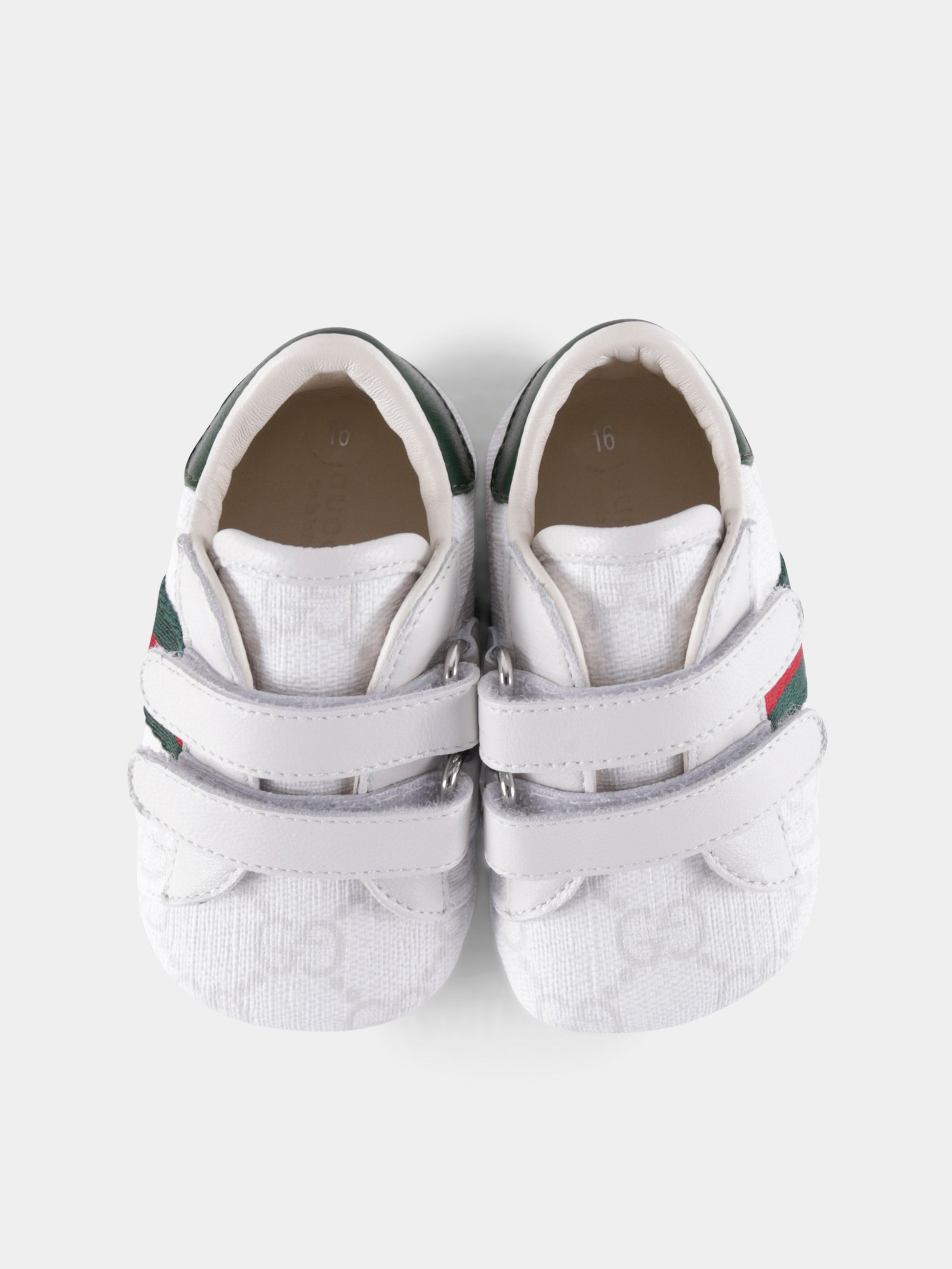 Sneakers Ace bianche per neonati con dettaglio Web,Gucci Kids,812577 FAEG7 9043