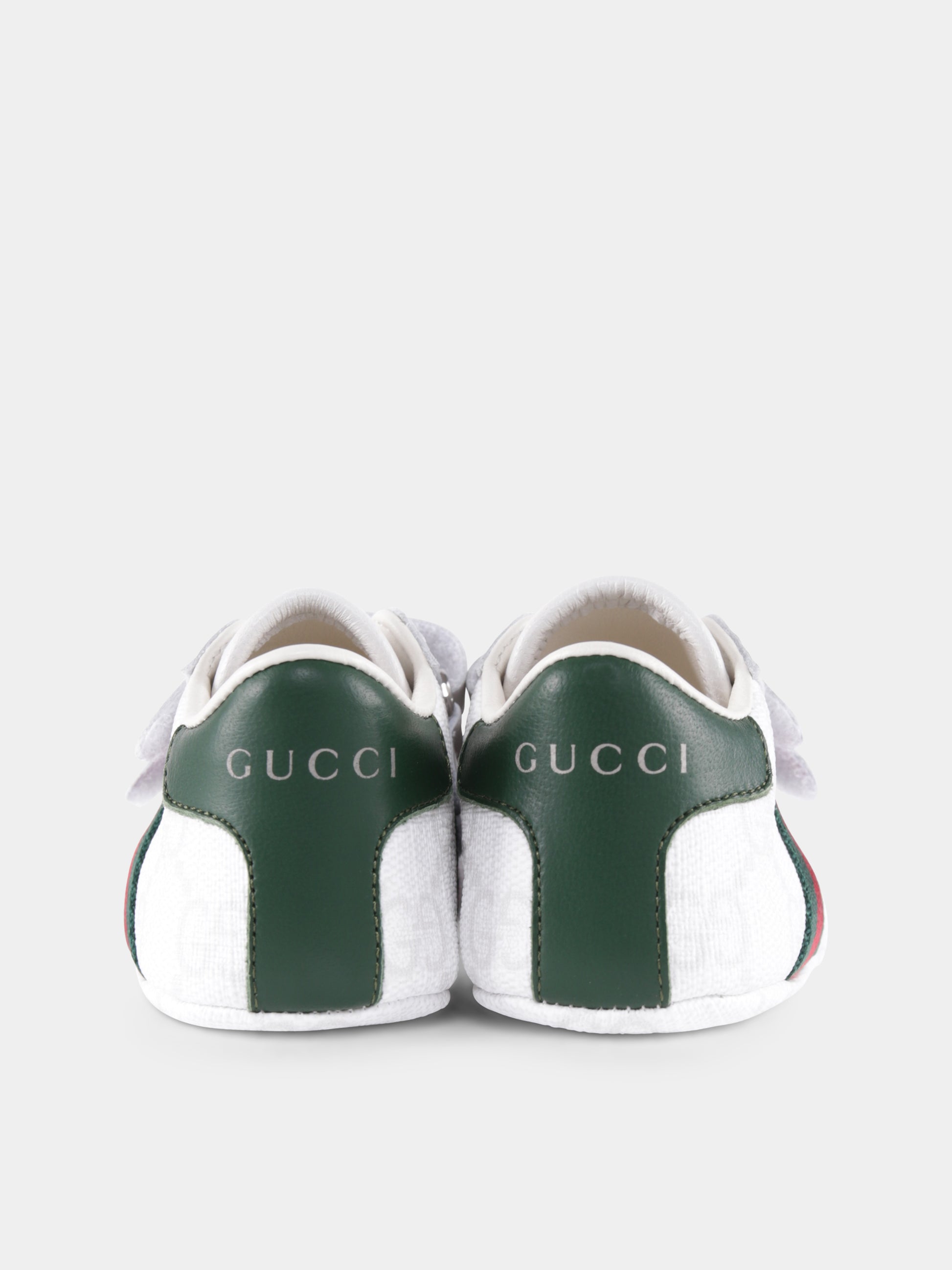 Sneakers Ace bianche per neonati con dettaglio Web,Gucci Kids,812577 FAEG7 9043