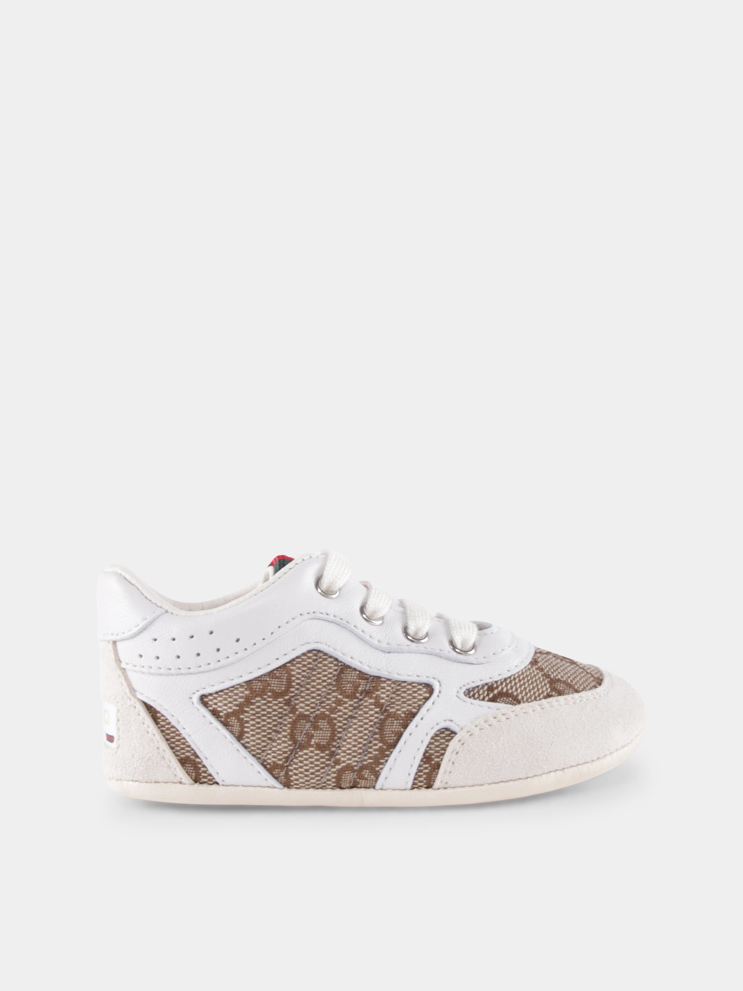 Sneakers bianche Re-Web per neonati con logo