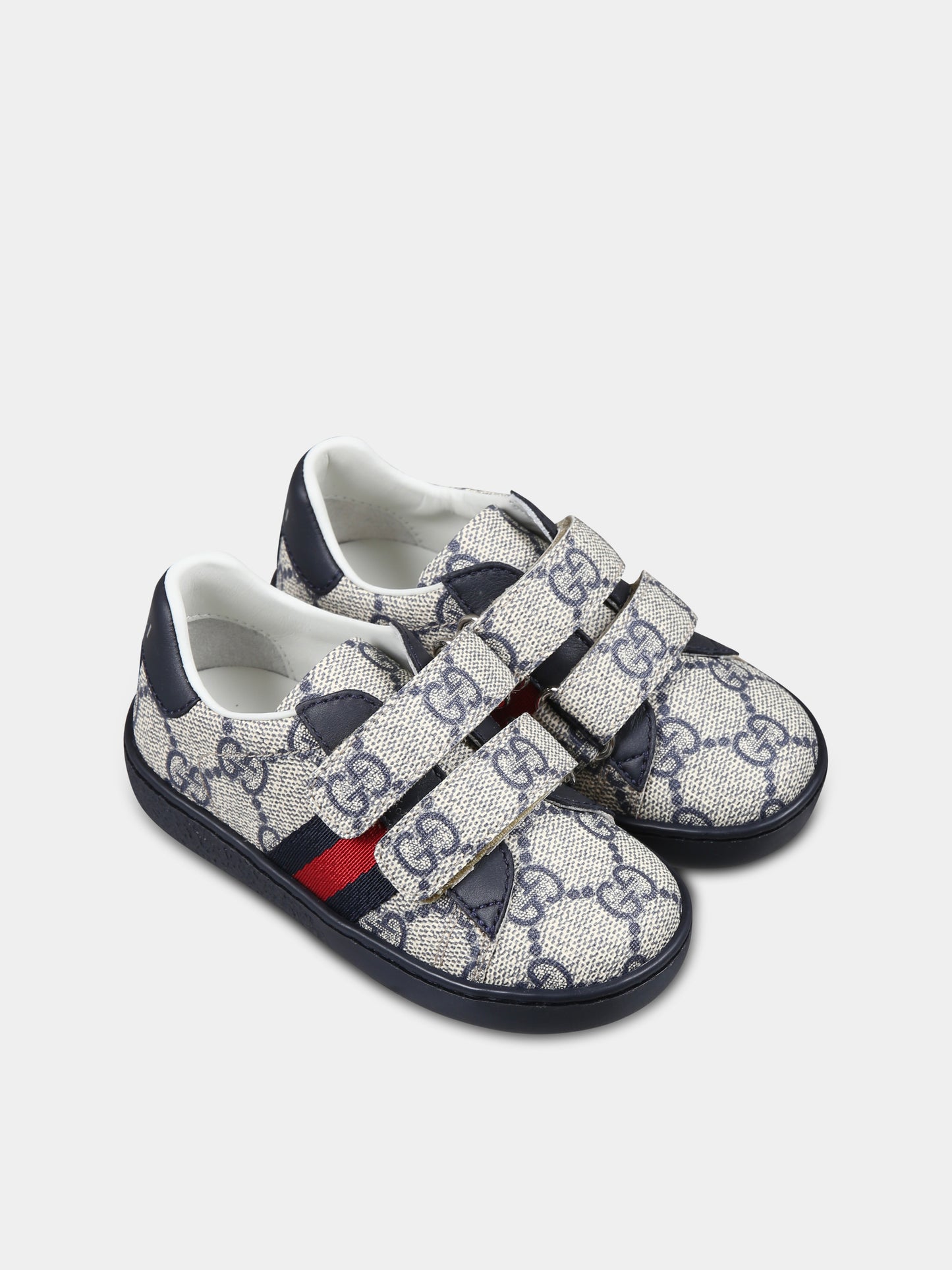 Sneakers multicolor per bambino con dettaglio Web,Gucci Kids,463088 FACYF 4055