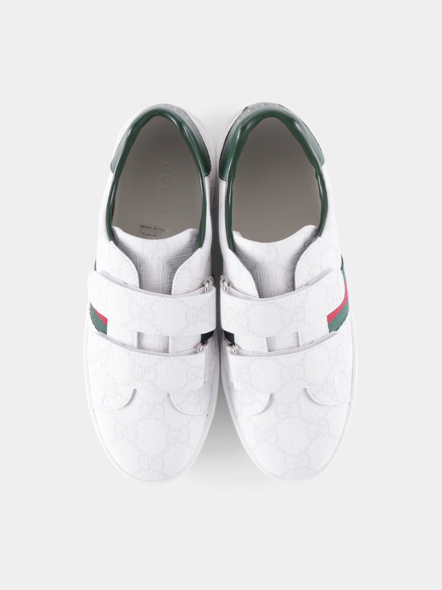 Sneakers Ace bianche per bambini con dettaglio Web